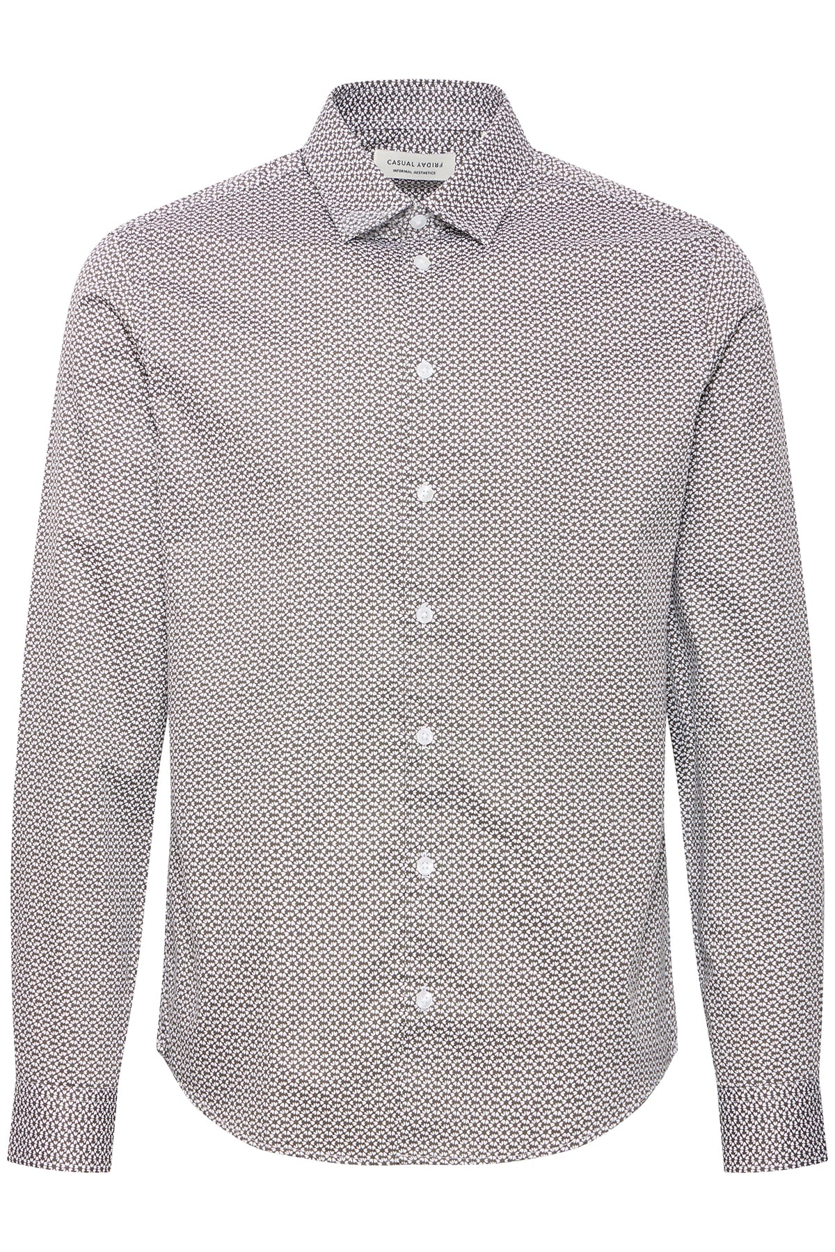 Hemd CFFRIDI LS floral AOP shirt Black Olive Hemd Casual Friday 