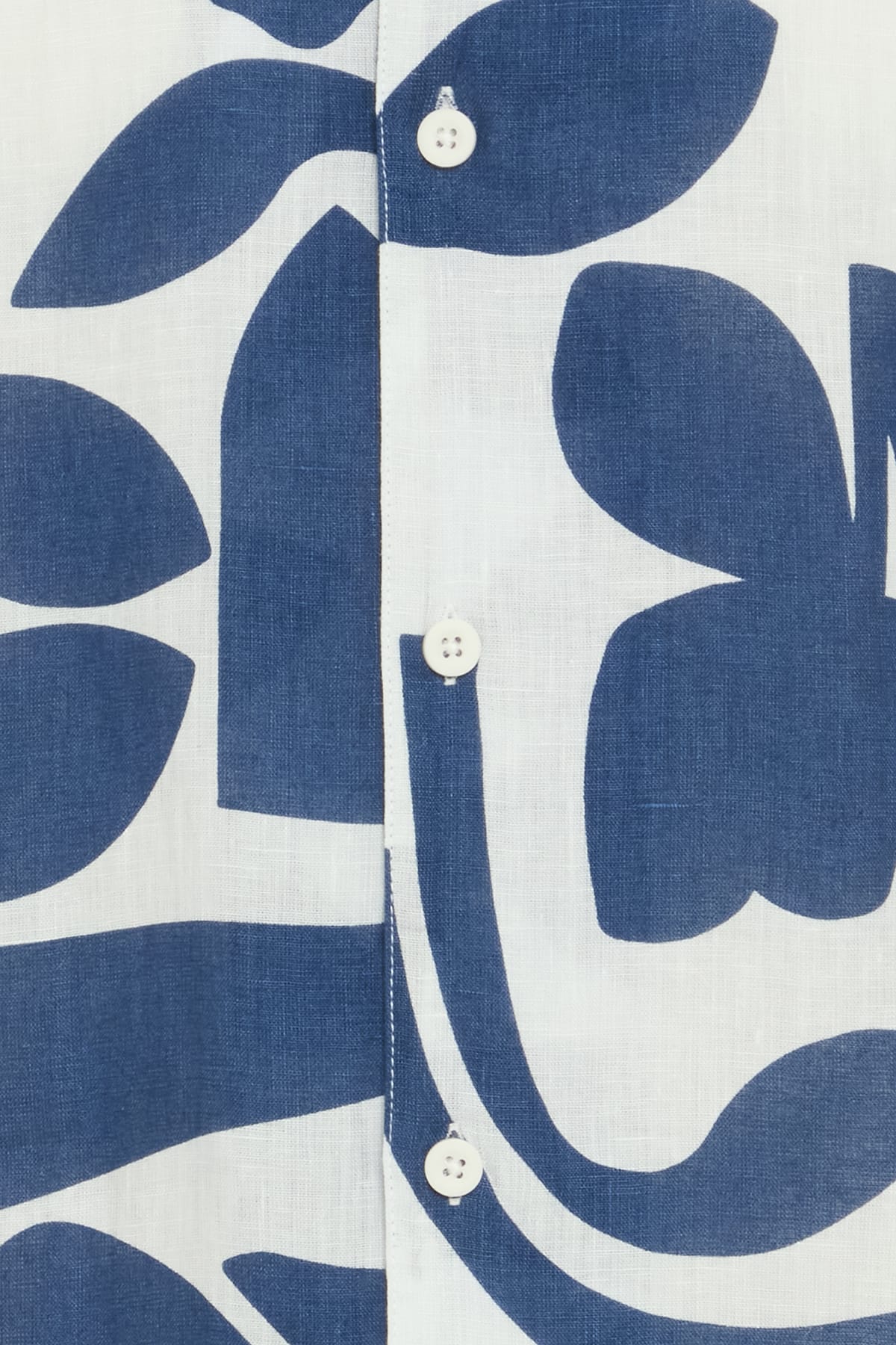 Hemd CFWESTON SS RC printet linen Estate Blue Hemd Casual Friday 