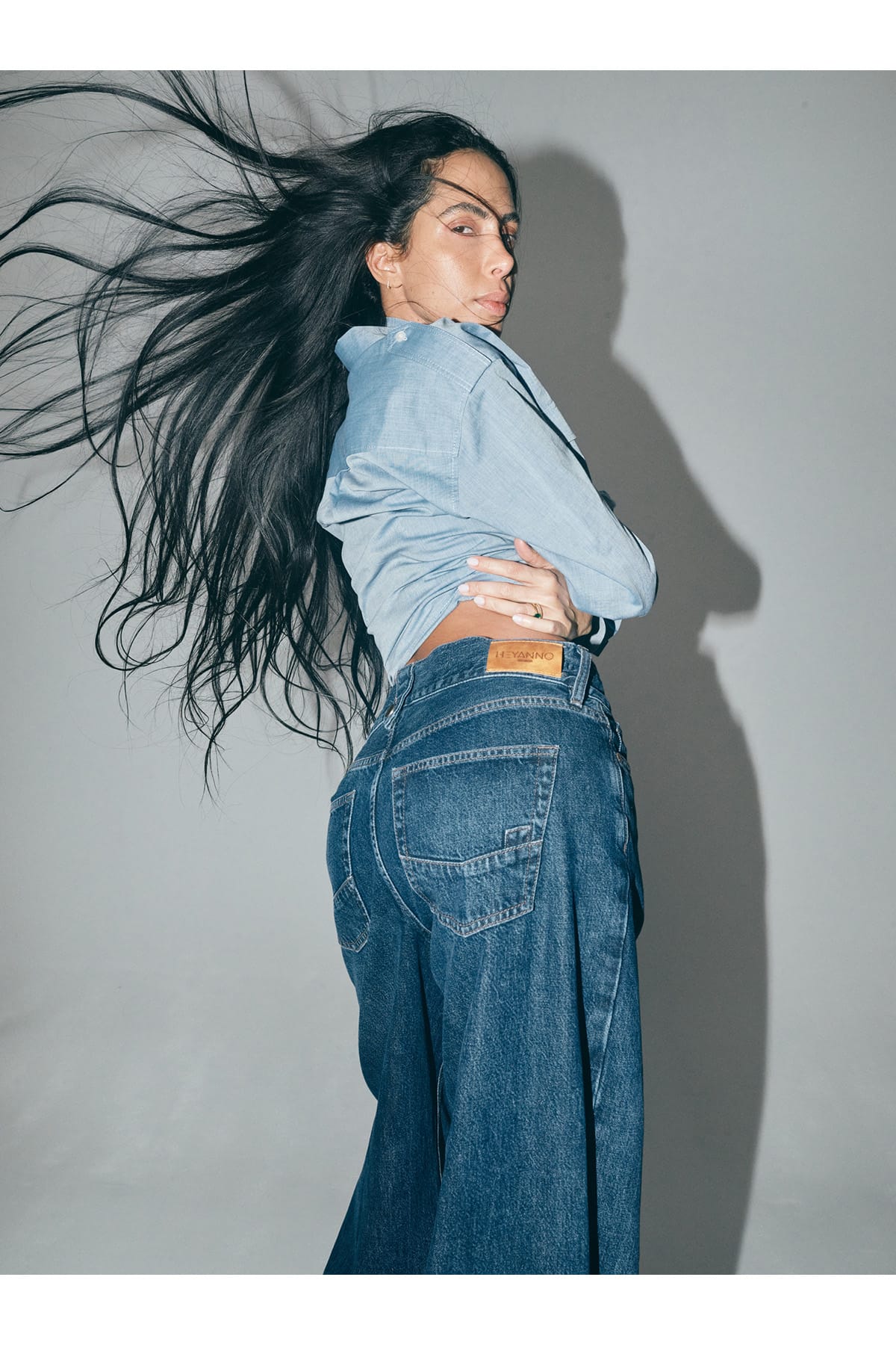 Hemd MMHStrong Chambray Shirt Light Blue Melange Hemd HEYANNO 