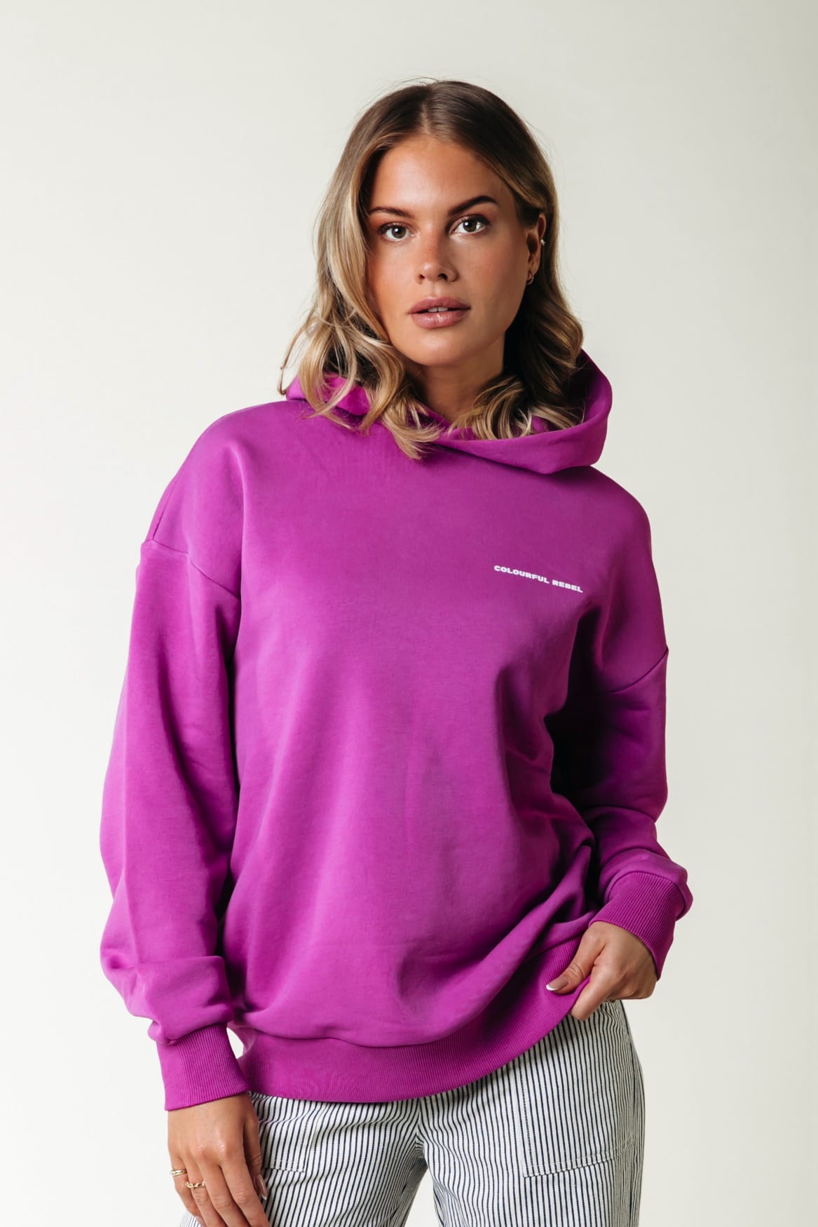 Hoodie Rugby Clean Pink Hoodie Colourful Rebel 