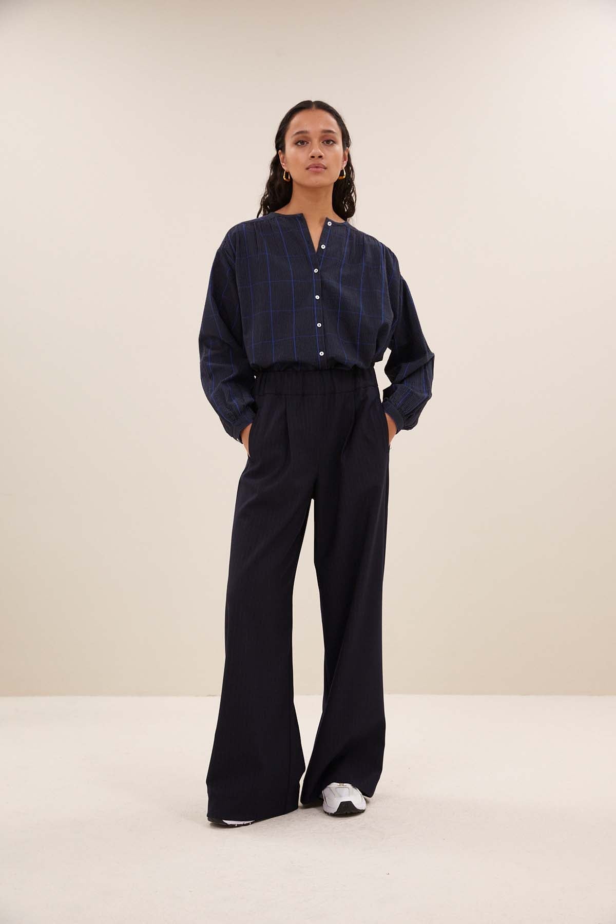 Hose benji kingsblue stripe dark navy Hose By Bar 