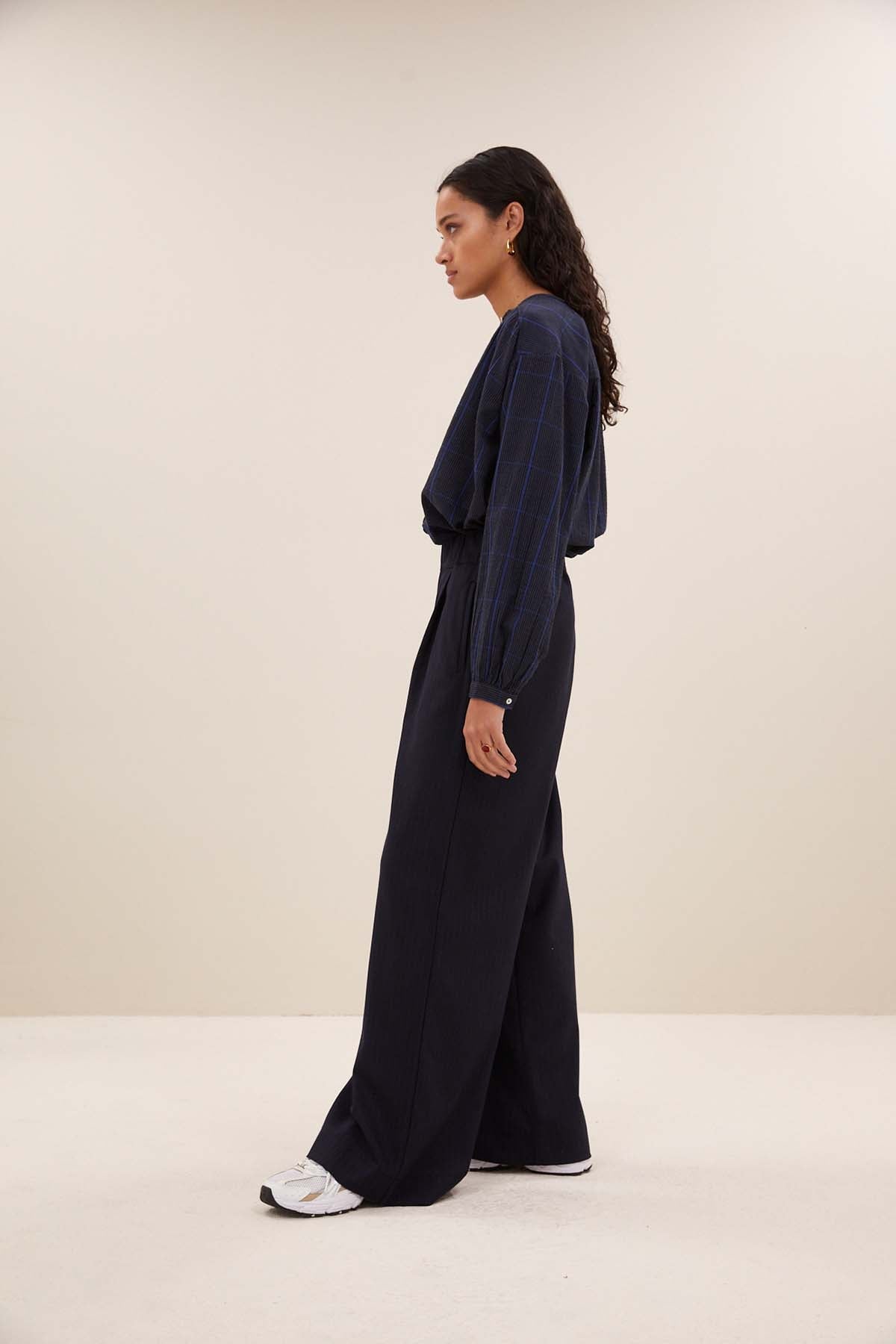 Hose benji kingsblue stripe dark navy Hose By Bar 