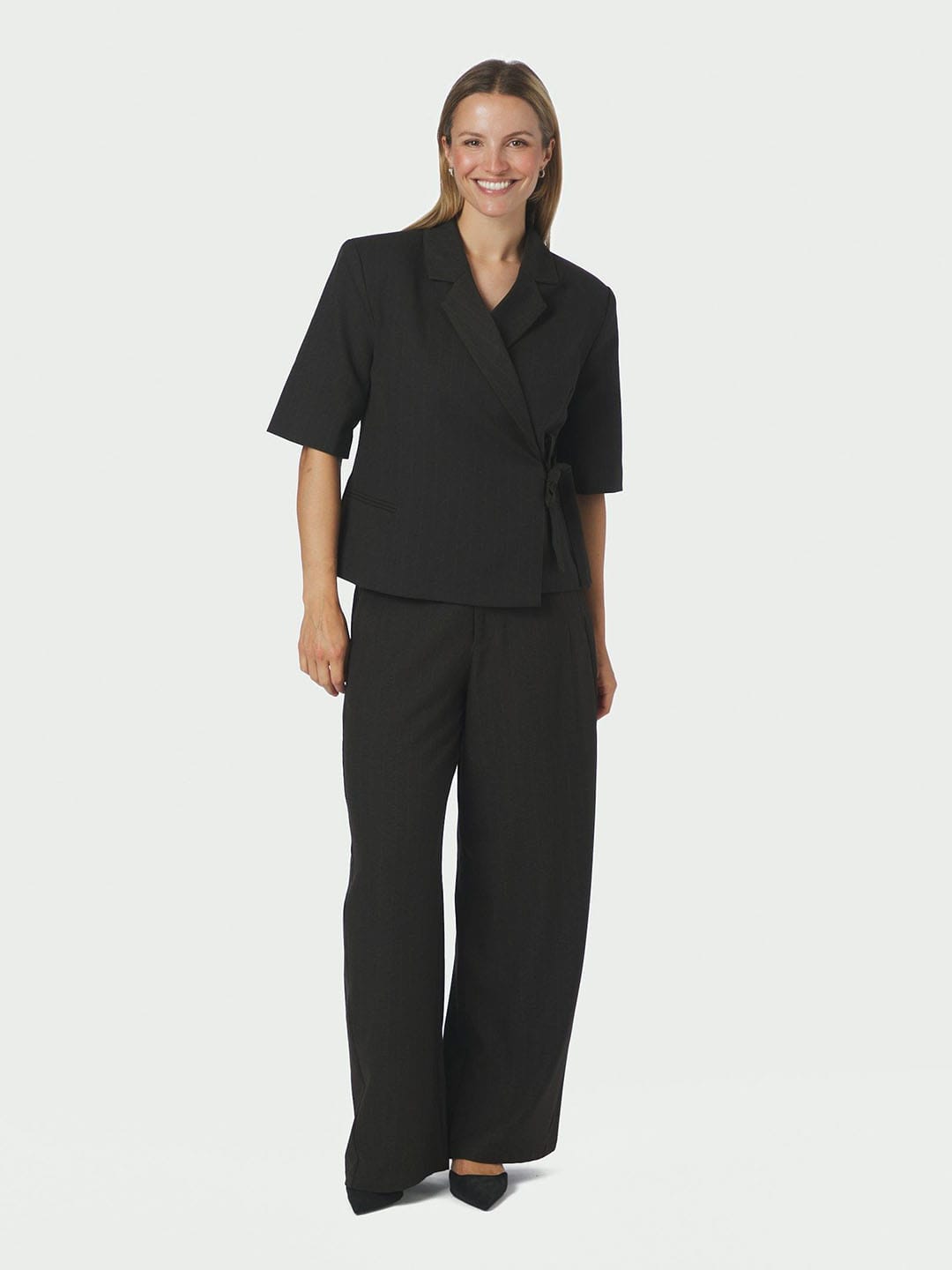 Hose Essiall Pinstripe Antracit Hose Neo Noir 