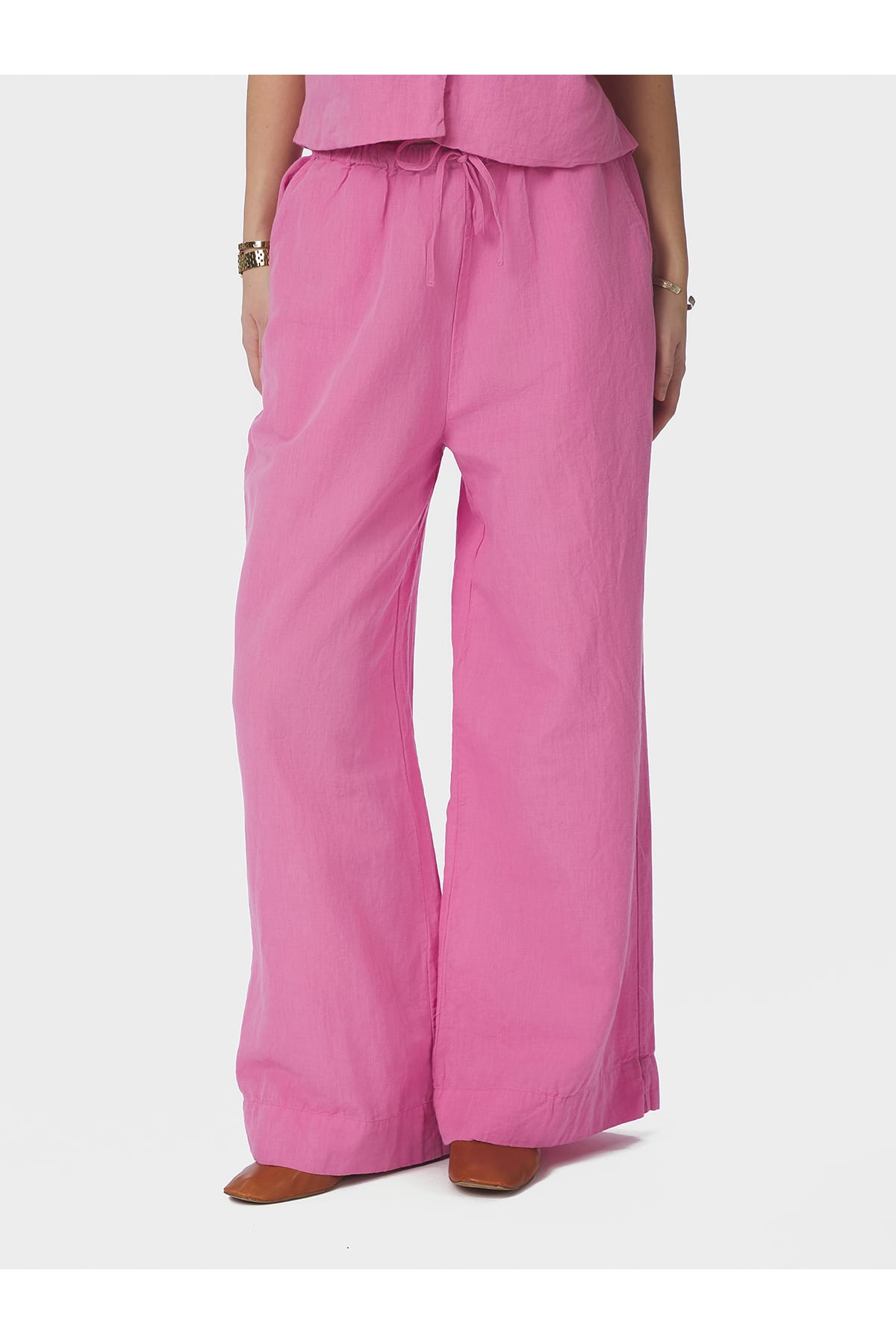 Hose Heifa Linen Pants Pink Hose Neo Noir 