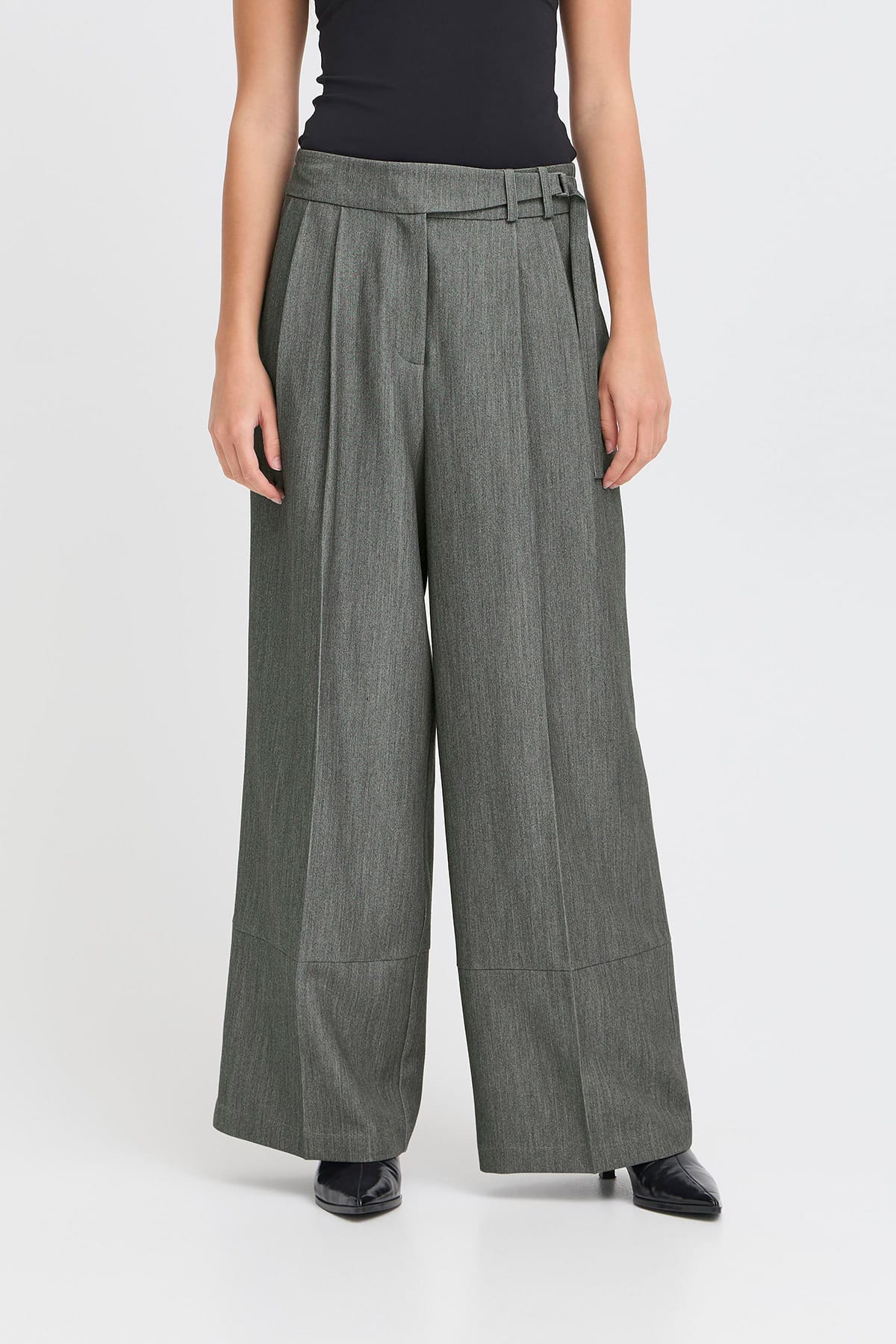 Hose IHFILANO PA2 Dark grey melange Hose ICHI 