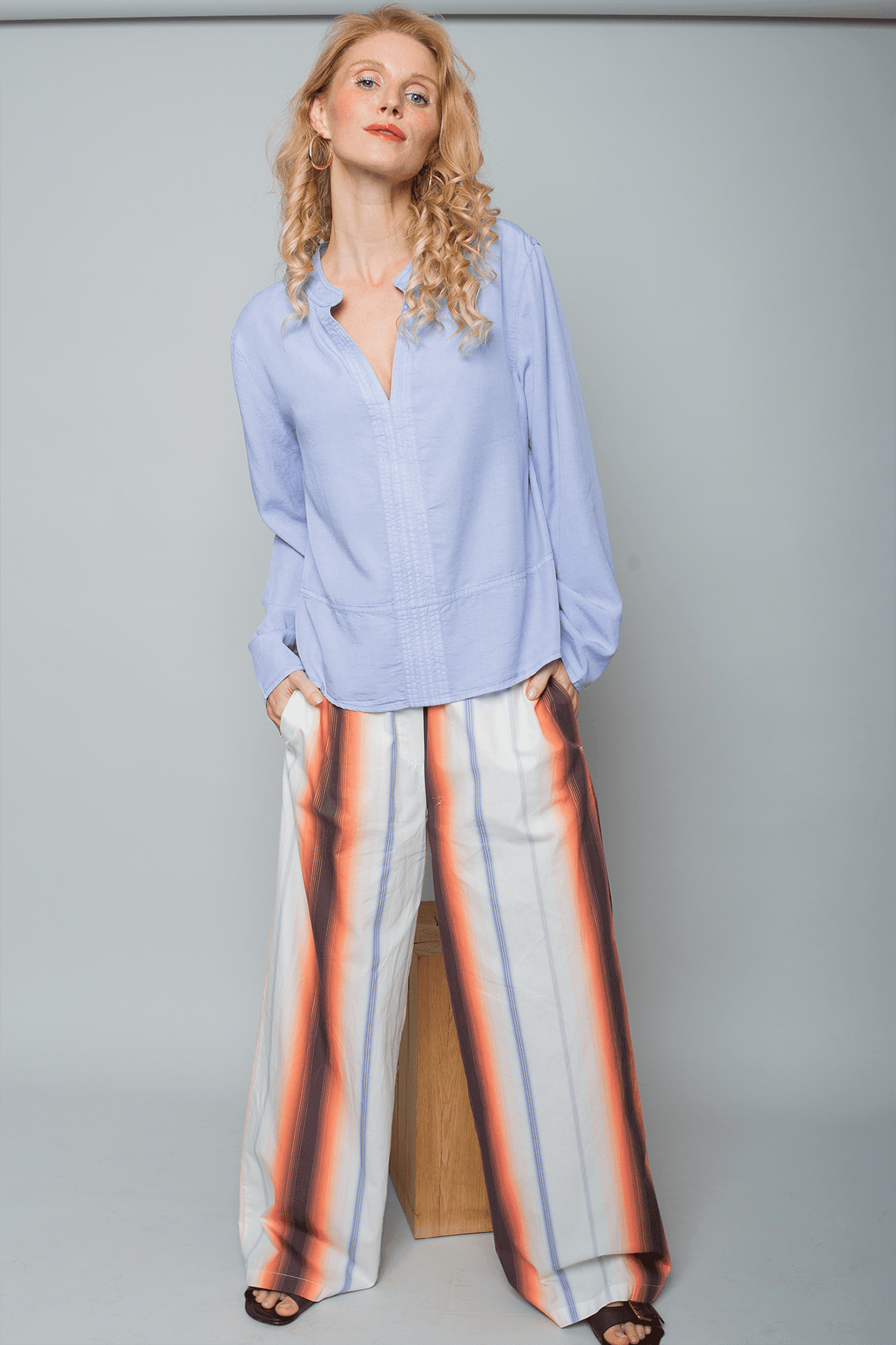 Hose mit elastischem Bund multi stripe Hose Emily van den Bergh 