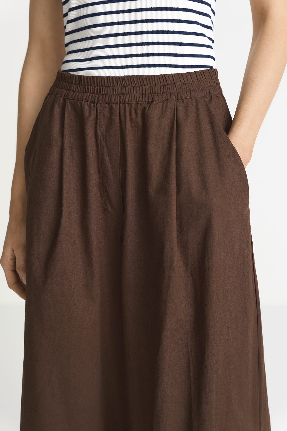 Hose Wide Leg Linen coconut bark Hose Rich&Royal 