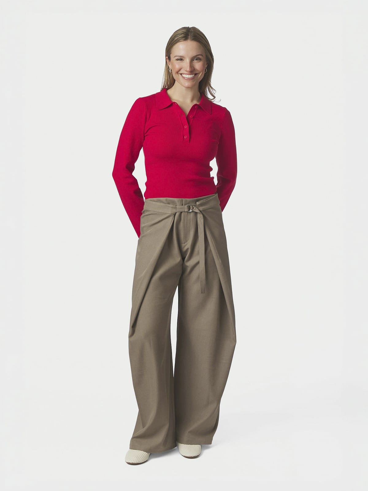 Hose Zanya Structure Taupe Hose Neo Noir 
