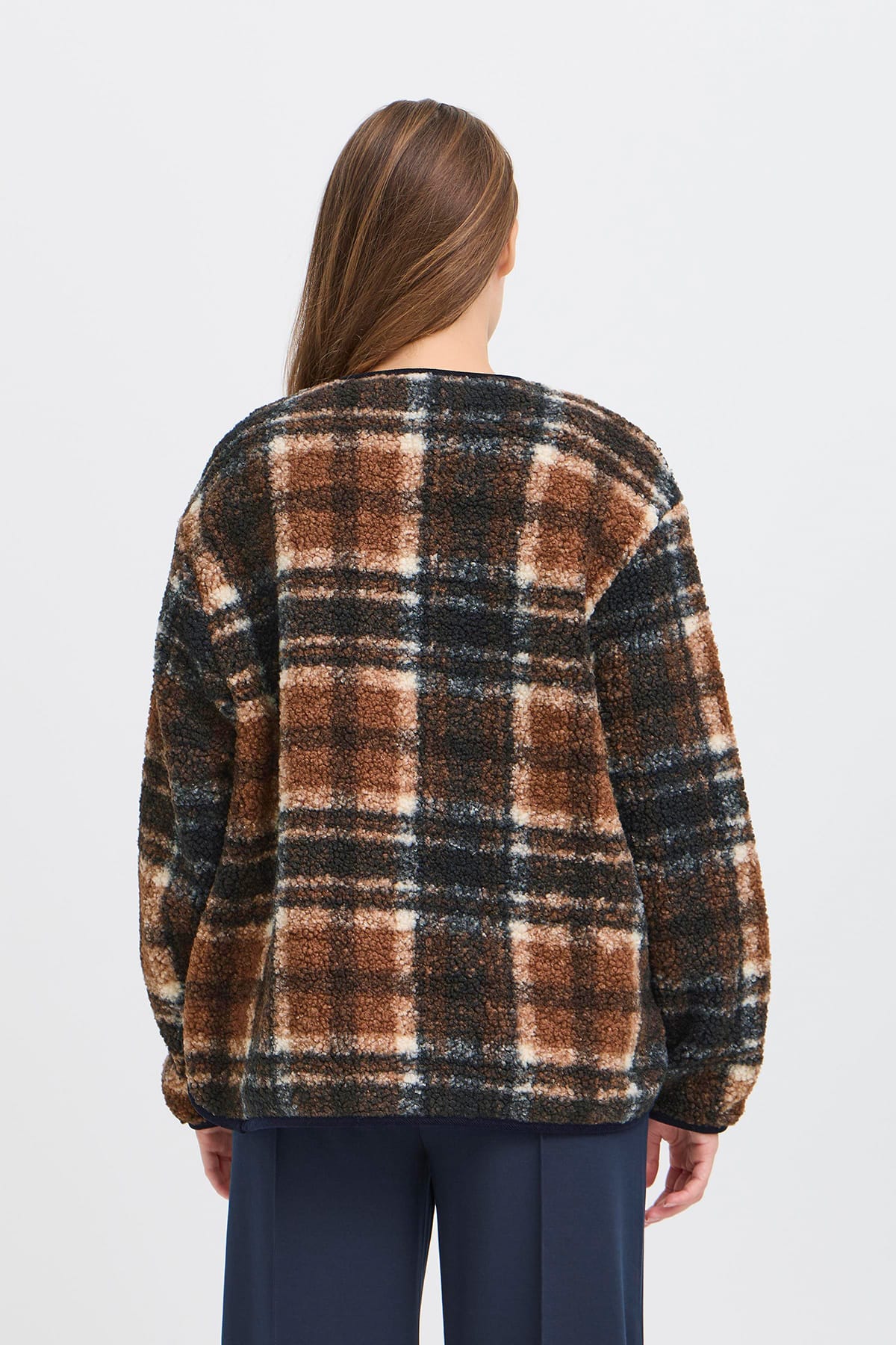 Jacke IHKOLIRA JA DARK NAVY CHECK Jacke ICHI 