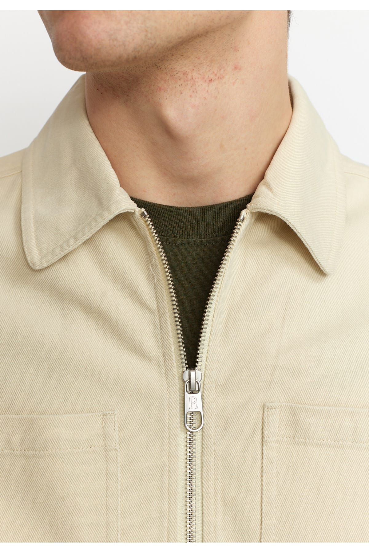 Jacke Overshirt w. Zipper Offwhite Jacke RVLT Revolution 