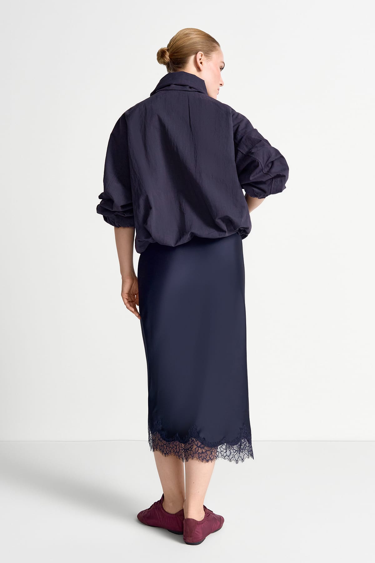 Jacke Oversized blouson with detachable bow midnight blue Jacke Rich&Royal 