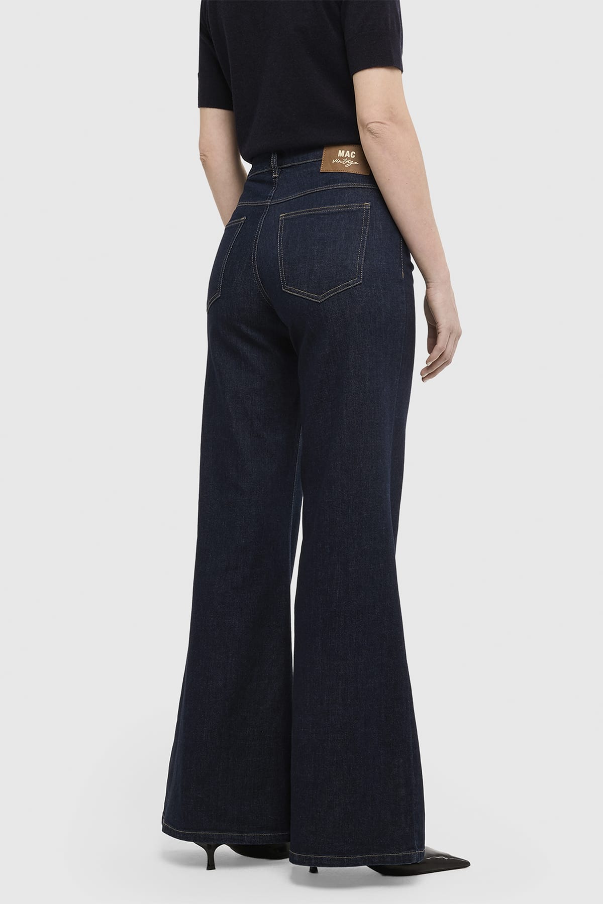 Jeans WIDE flare Authentic comfort denim fashion rinsed Jeans MAC 