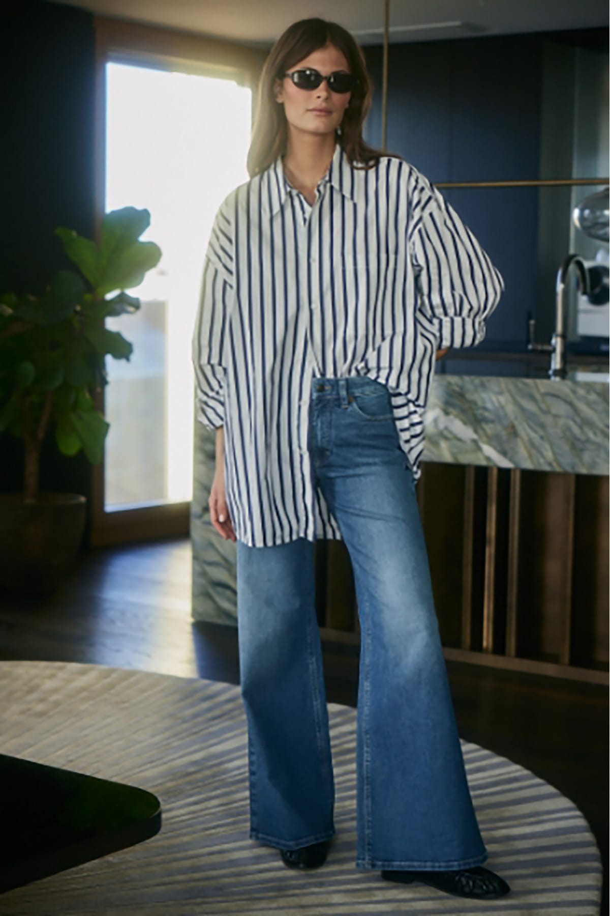 Jeans WIDE flare cosmic blue Jeans MAC 