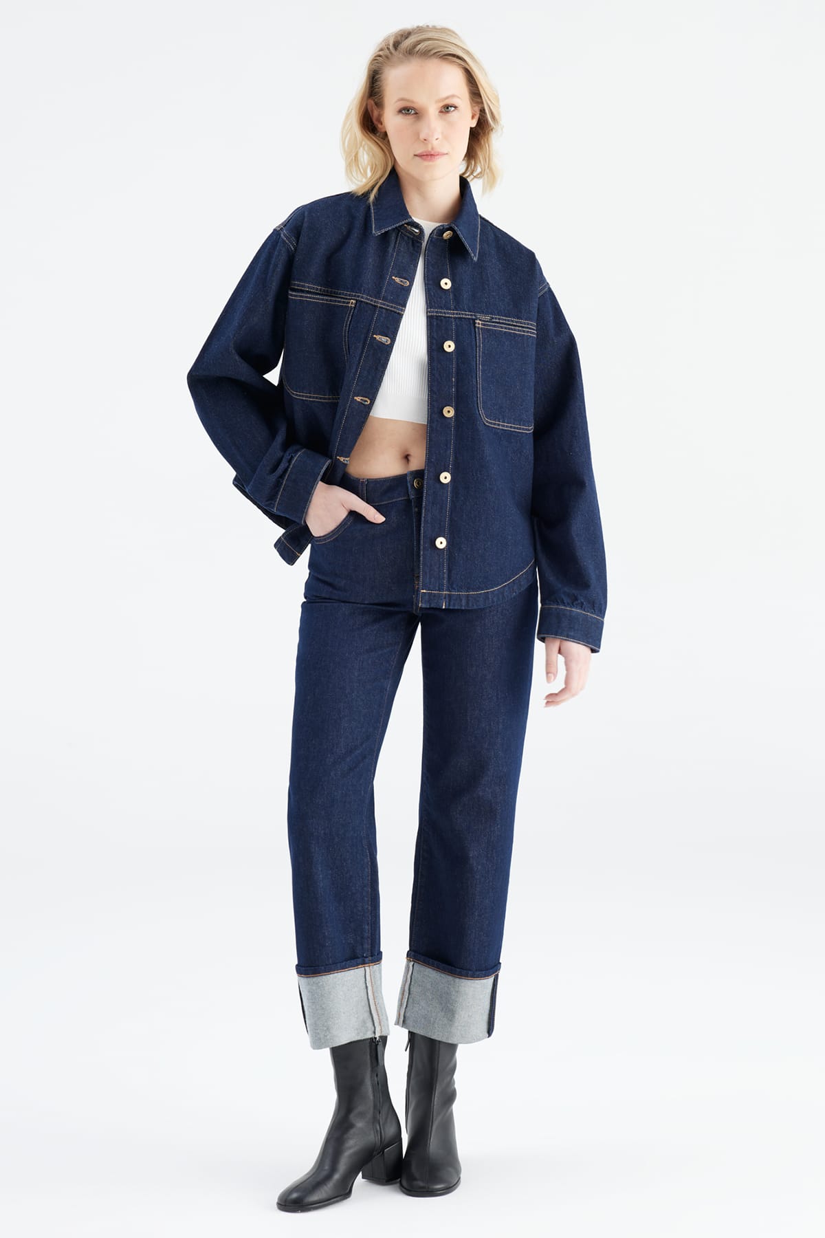 Jeansjacke Tamara Raw Jeansjacke C.O.J - Cup of Joe Denim 