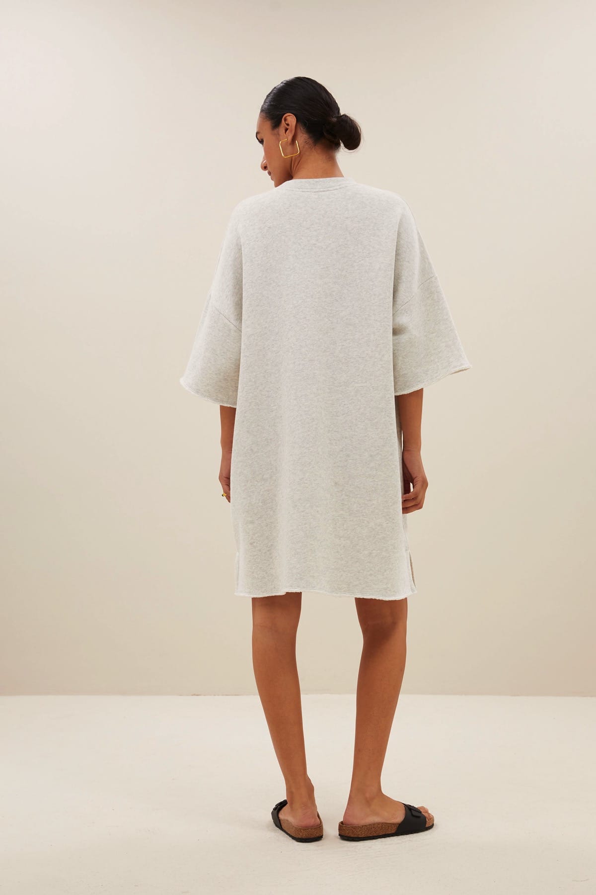 Kleid willow sweat dress light grey melee Kleid By Bar 