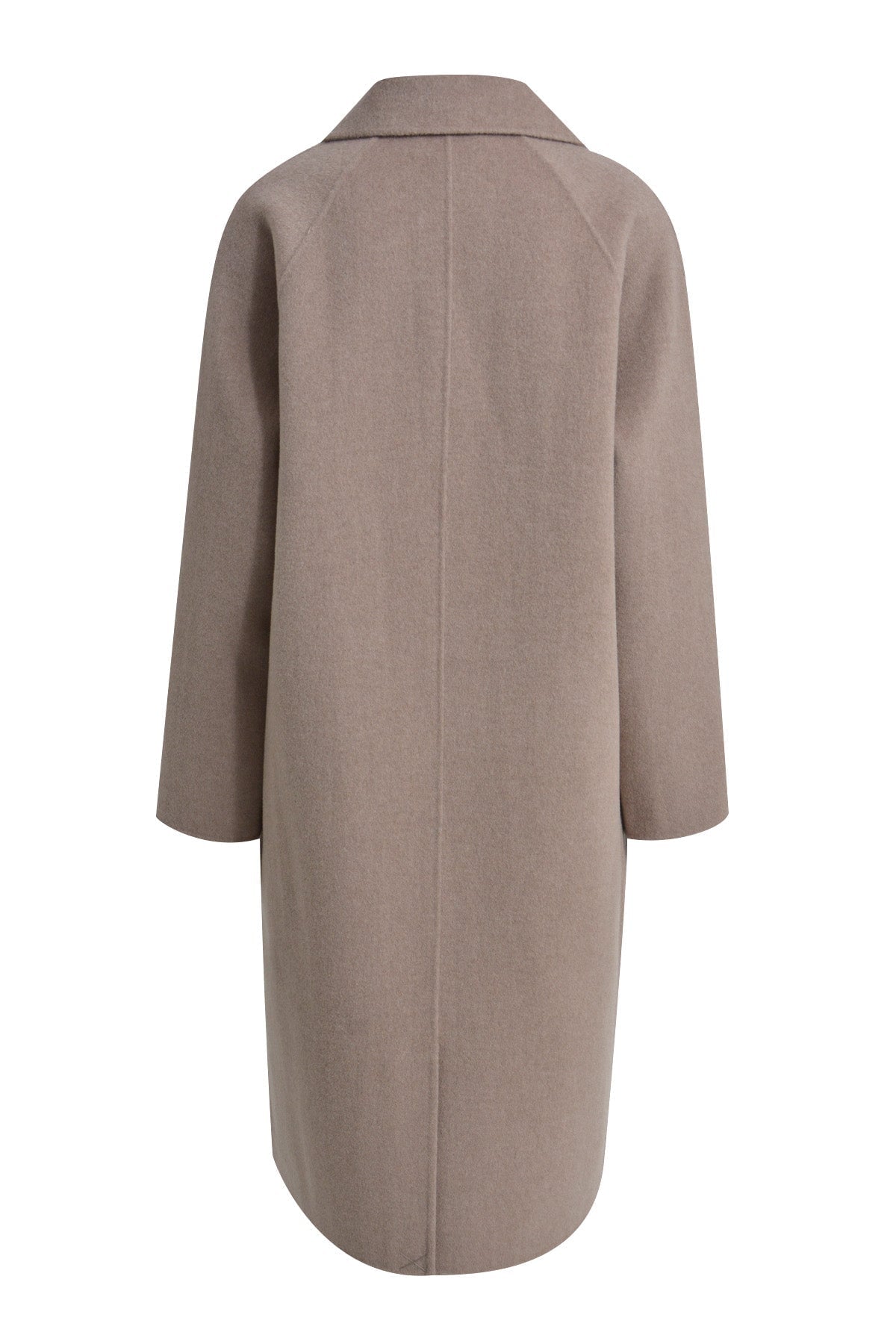 Mantel double breasted wool lapel collar welt pockets 1/1 sleeve mink Mantel Milano 