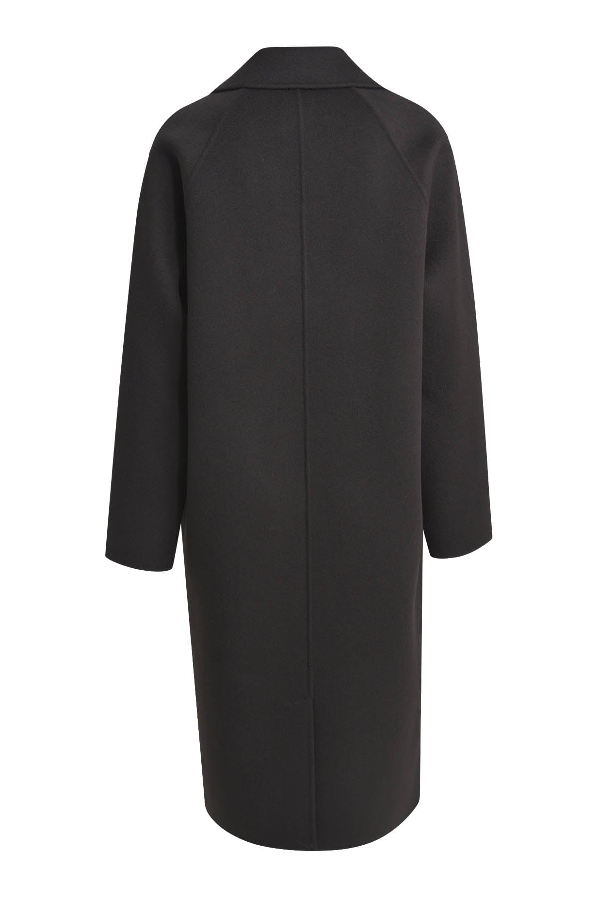Mantel double breasted wool lapel collar welt pockets 1/1 sleeve mocca Mantel Milano 