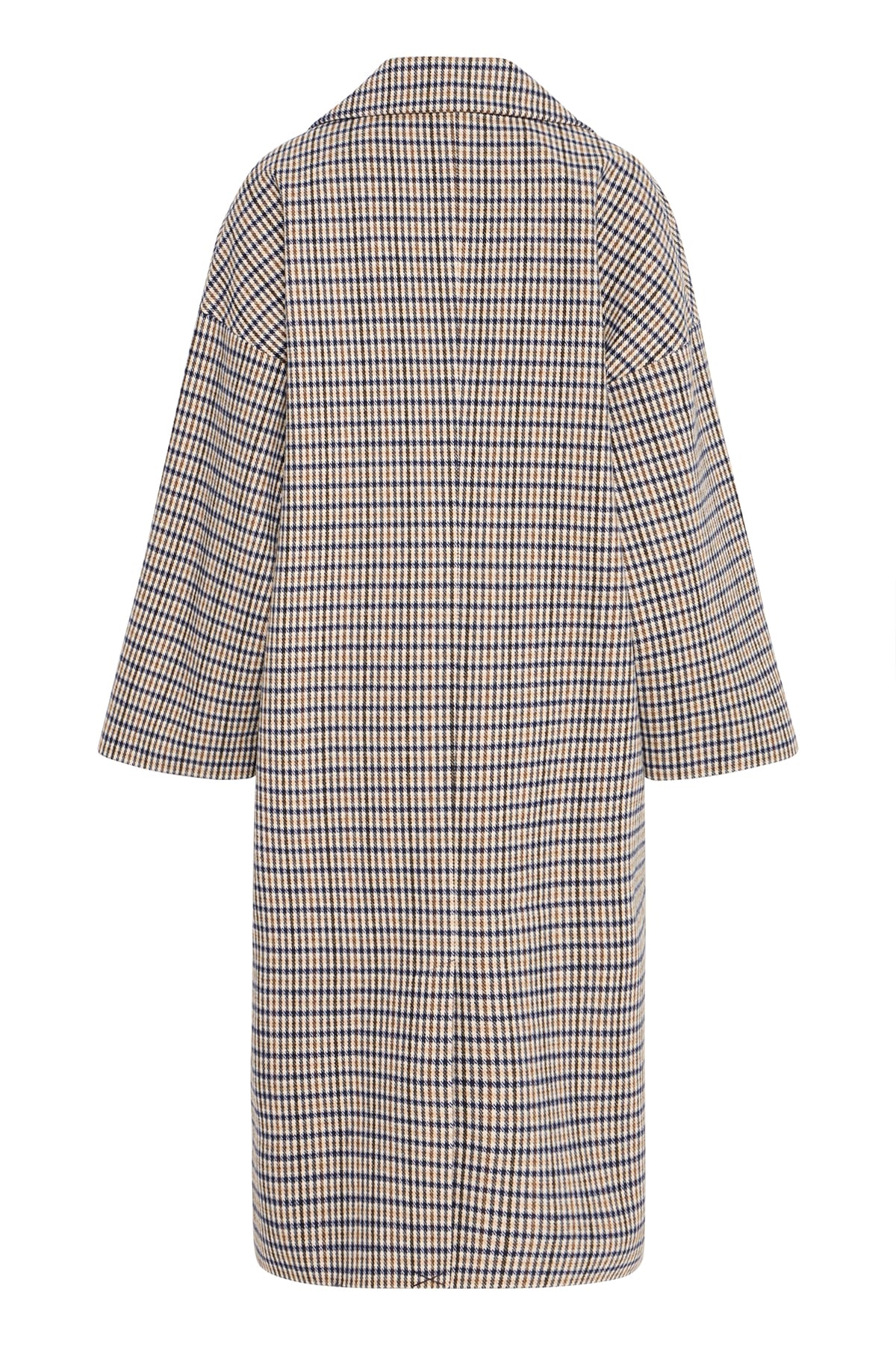 Mantel IHEMMALU JA3 Dark Navy Multi Check Mantel ICHI 
