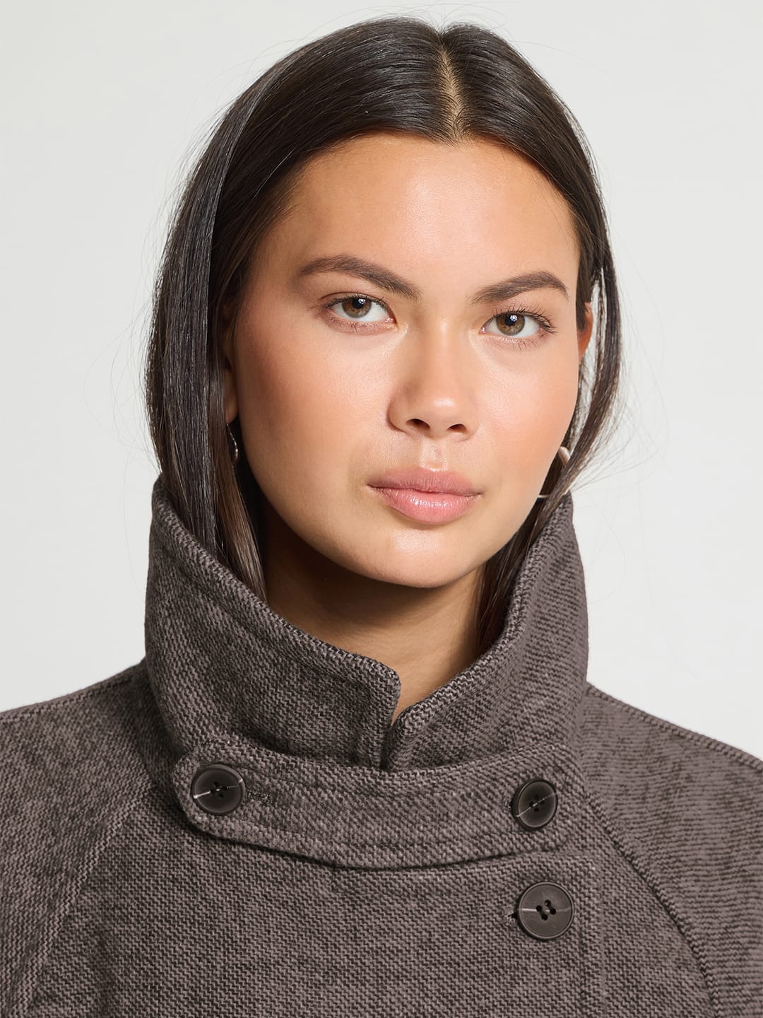 Mantel IHGAZIVA JA Chocolate Brown Melange Mantel ICHI 