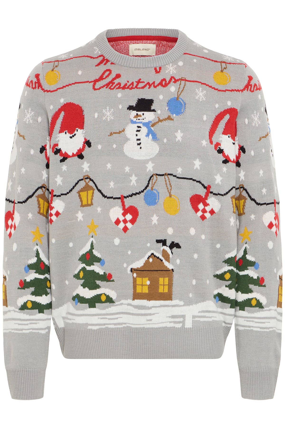 Pullover BHMATEO CHRISTMAS KNIT GRIFFIN MELANGE Pullover Blend 