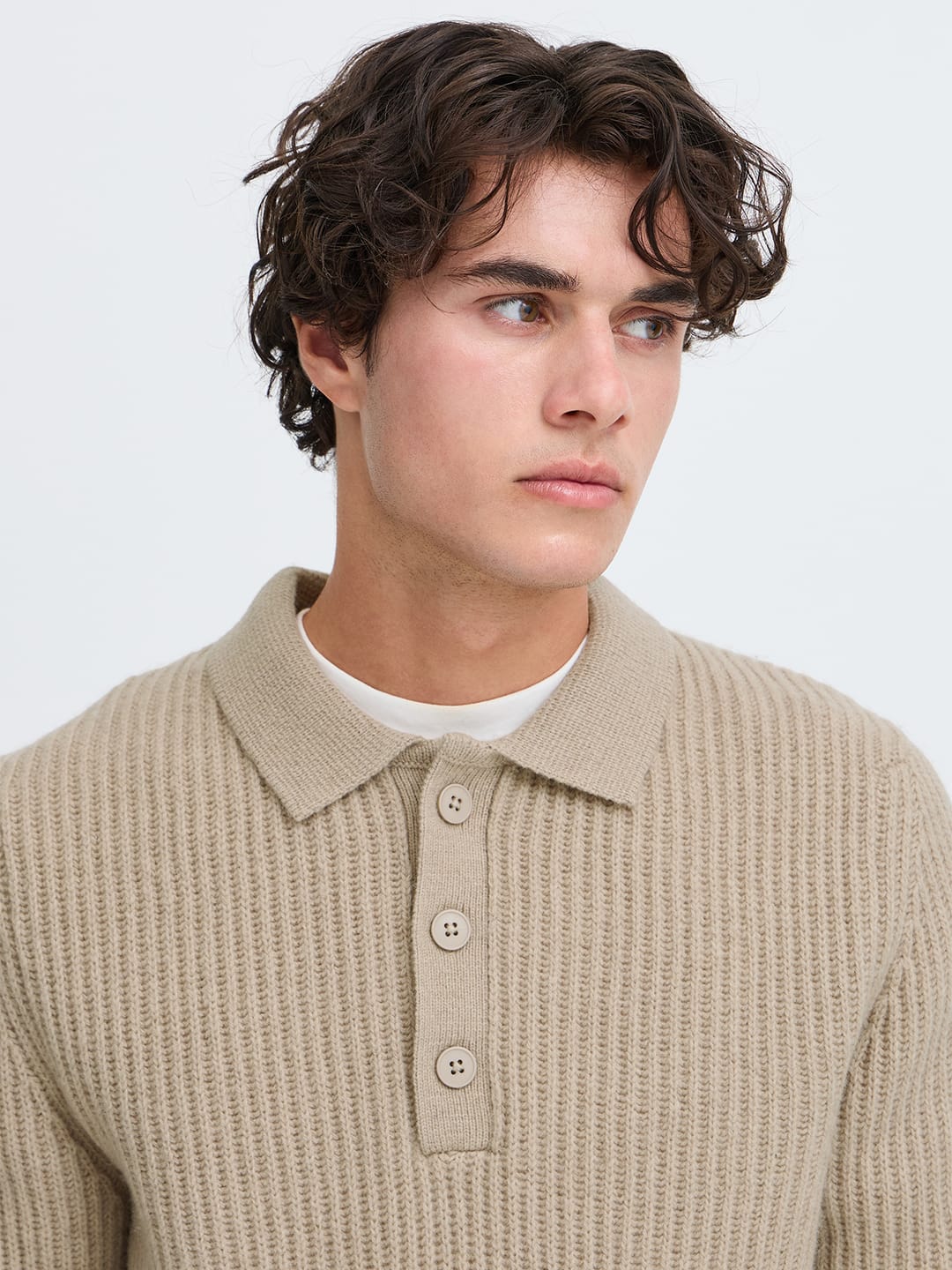 Pullover CFALBRET 0335 POLO KNIT Pure Cashmere Pullover Casual Friday 