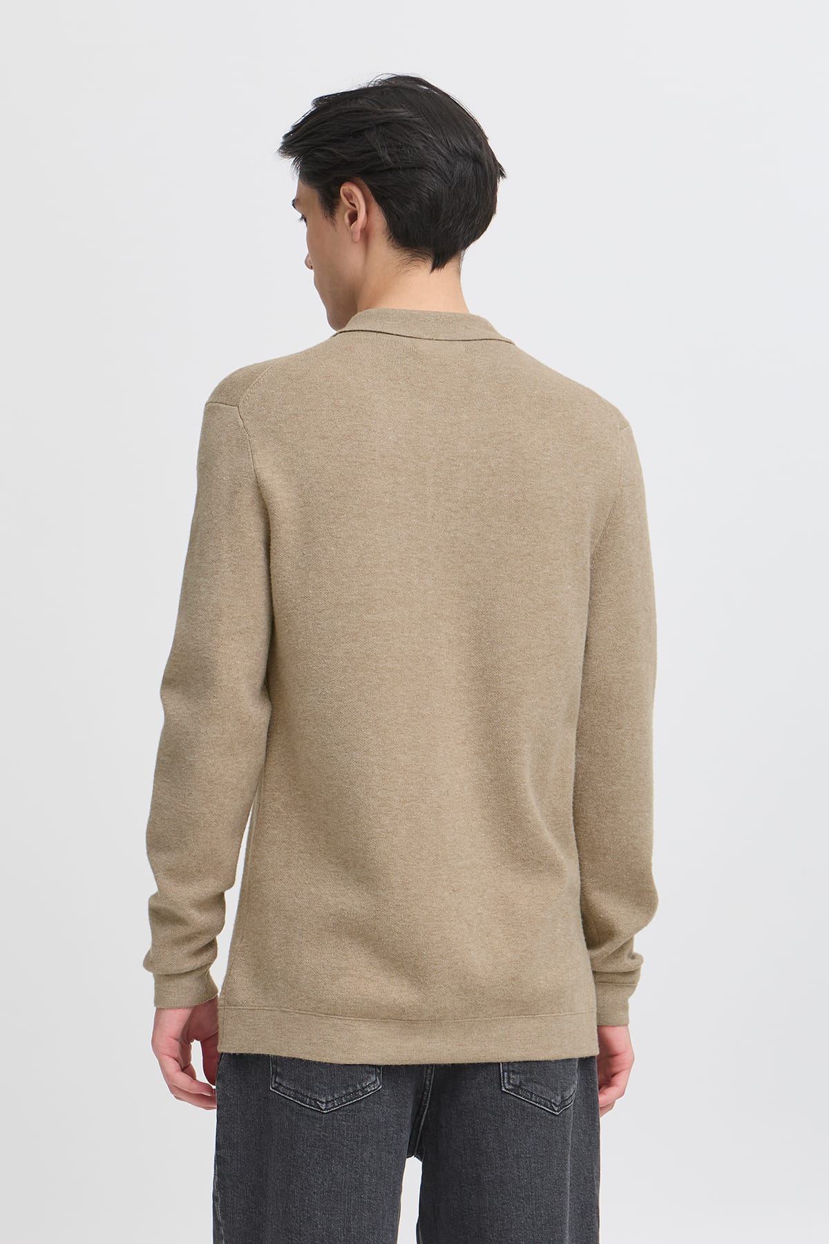 Pullover CFINGMAR 0224 knitted polo Roasted Cashew Melange Pullover Casual Friday 