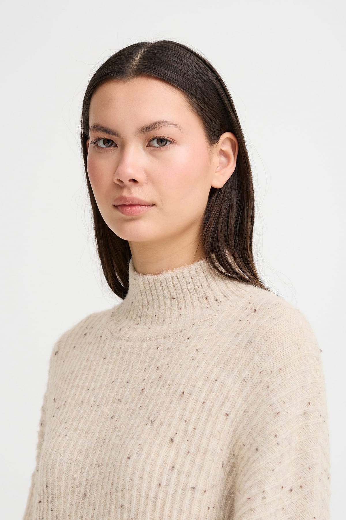 Pullover IHDREWS LS Oatmeal Melange Pullover ICHI 