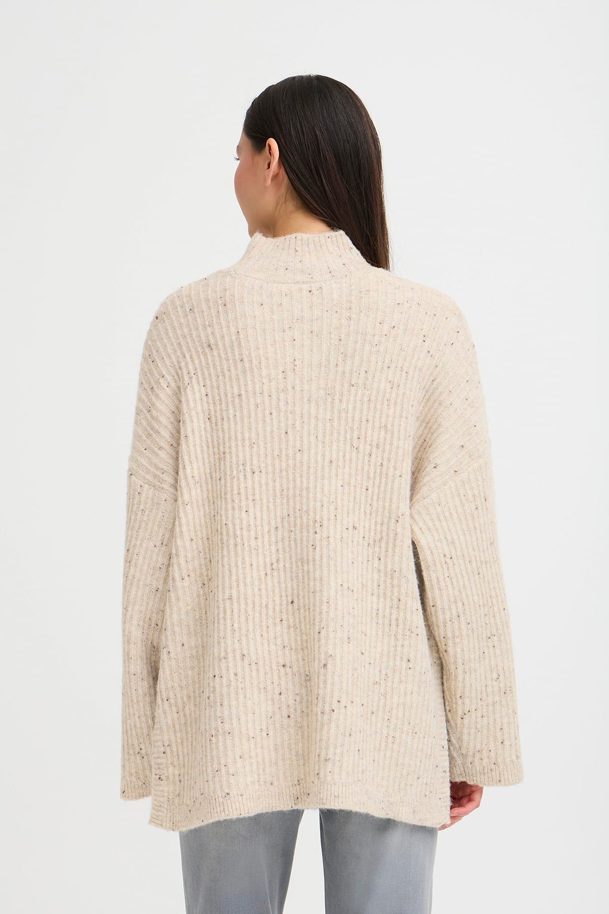 Pullover IHDREWS LS Oatmeal Melange Pullover ICHI 