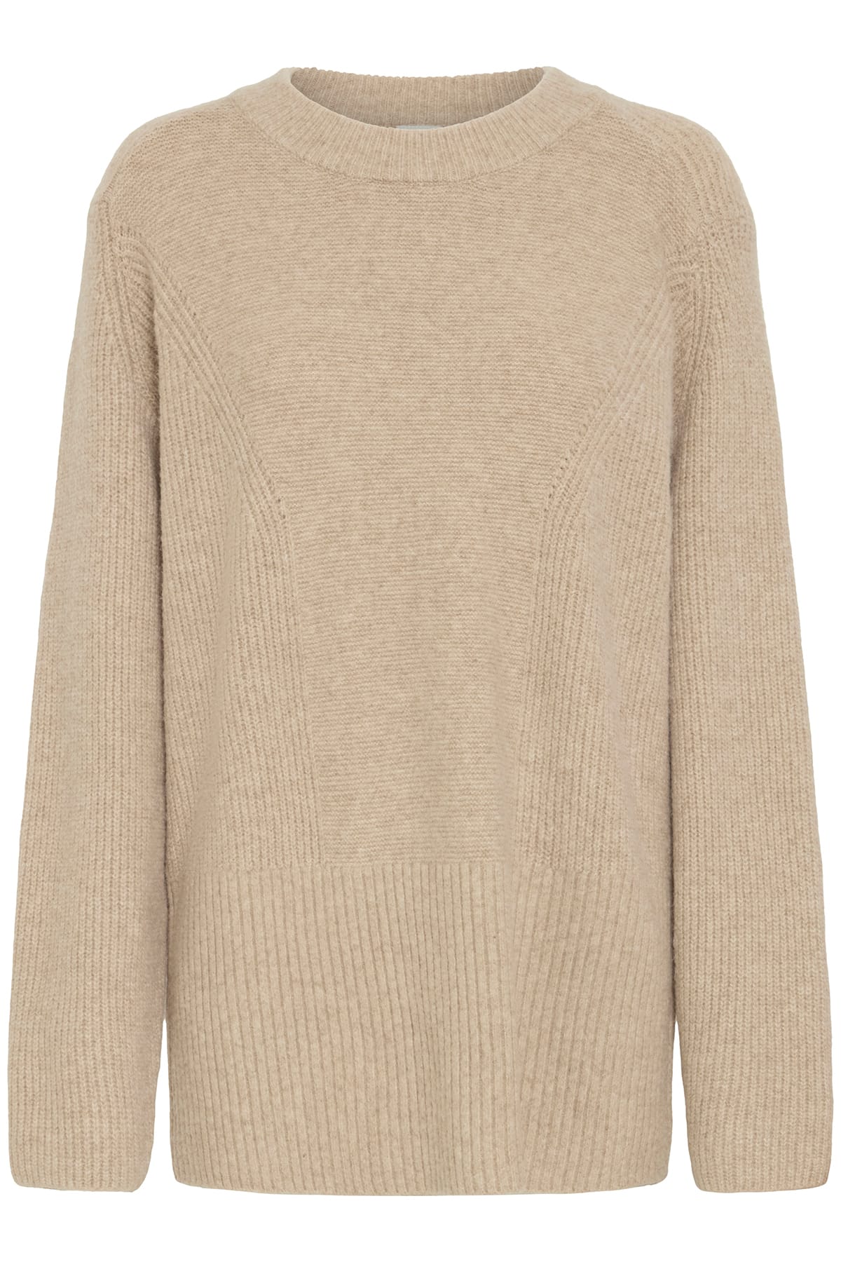 Pullover IHDUCIE LS Oatmeal Melange Pullover ICHI 