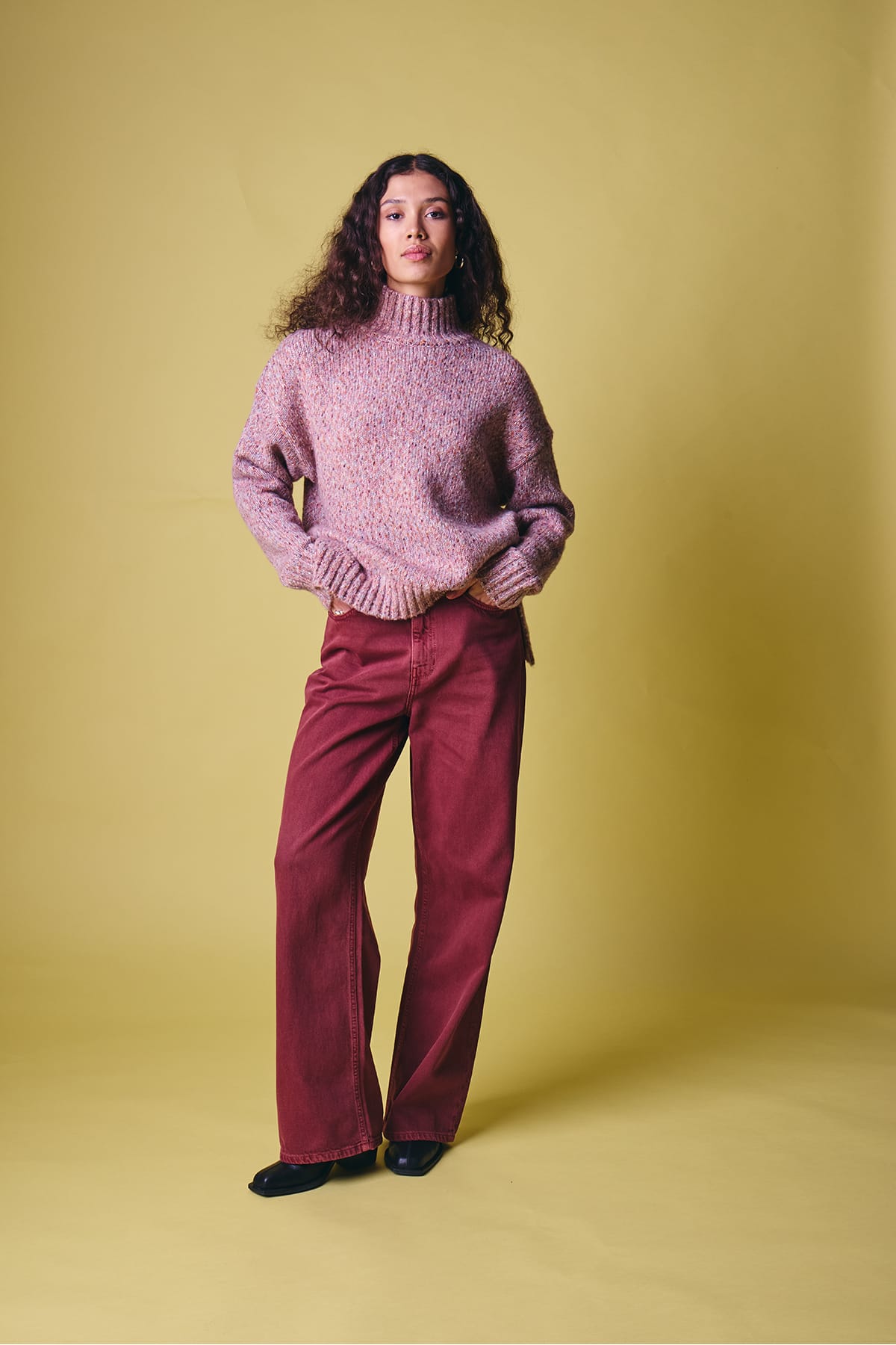 Pullover IHFANNY LS RED TONE MULTIMIX Pullover ICHI 