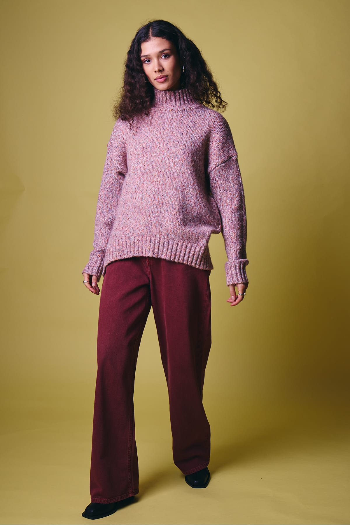 Pullover IHFANNY LS RED TONE MULTIMIX Pullover ICHI 