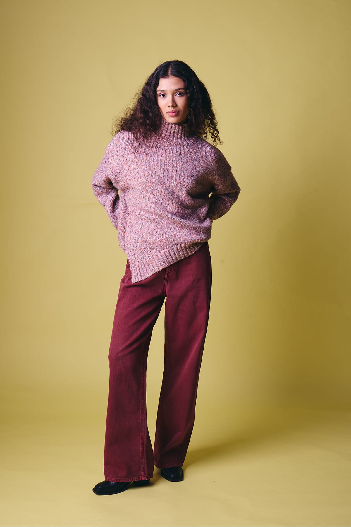 Pullover IHFANNY LS RED TONE MULTIMIX Pullover ICHI 
