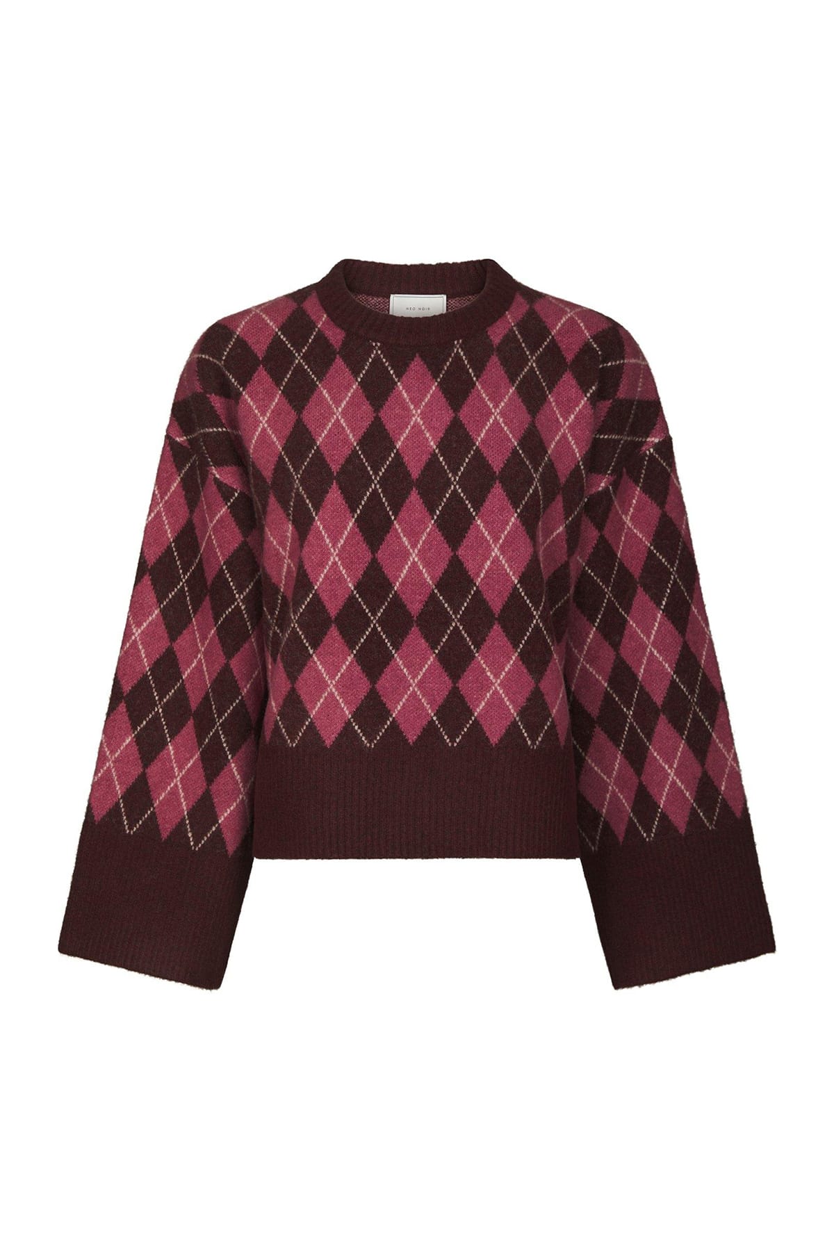 Pullover Kick Check Knit Wine Pullover Neo Noir 