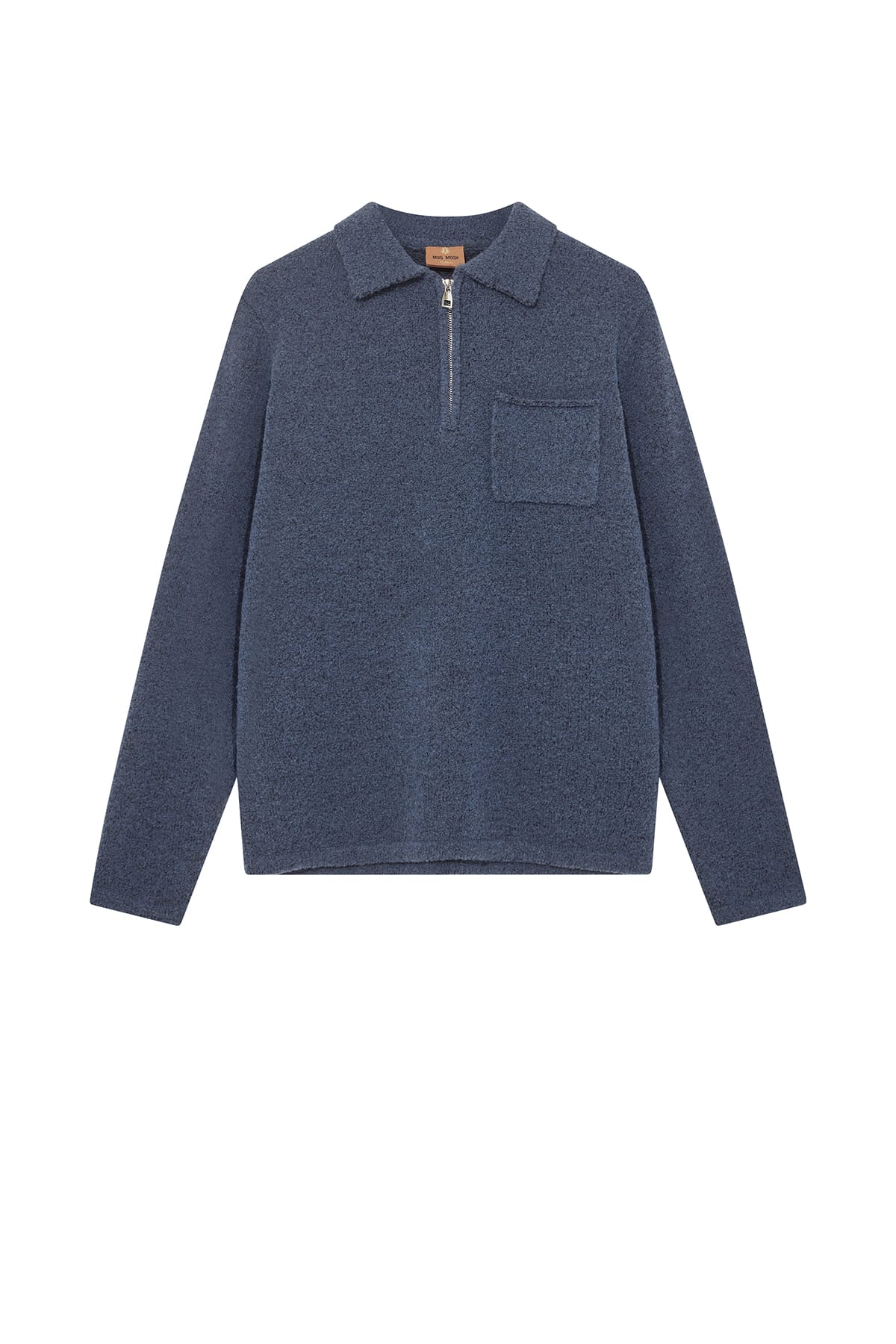 Pullover MMGRyan Soft Zip Polo Pullover China Blue Pullover MosMosh 