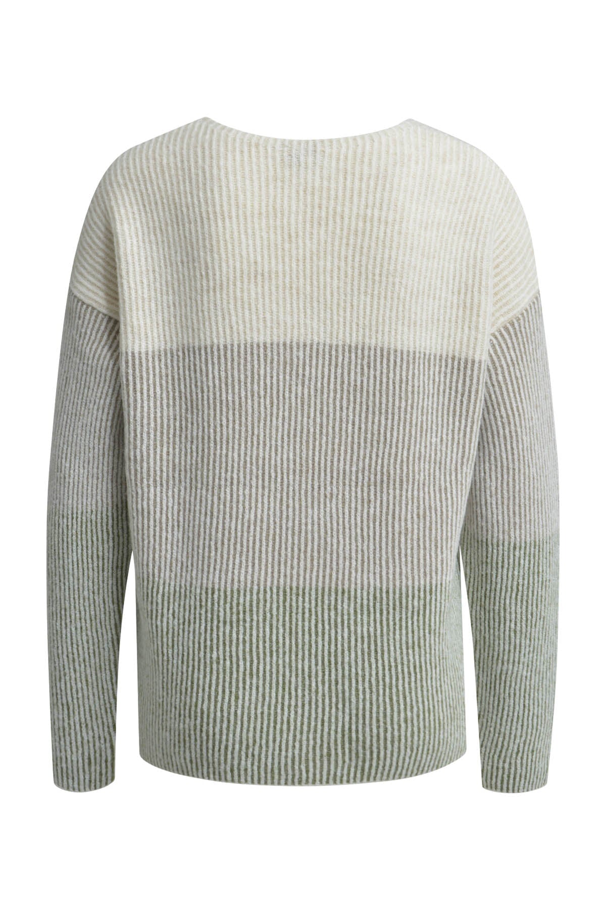 Pullover v-neck with oversized shoulder and 1/1 sleeves mink print Pullover Milano 