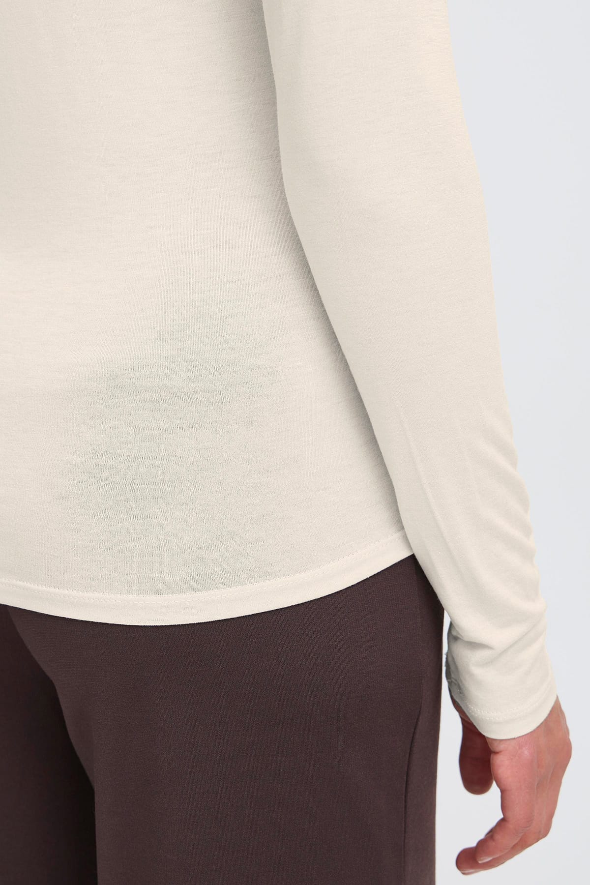 Rollkragen Longsleeve IHPHILUCA LS Almond Milk Rollkragen Longsleeve ICHI 