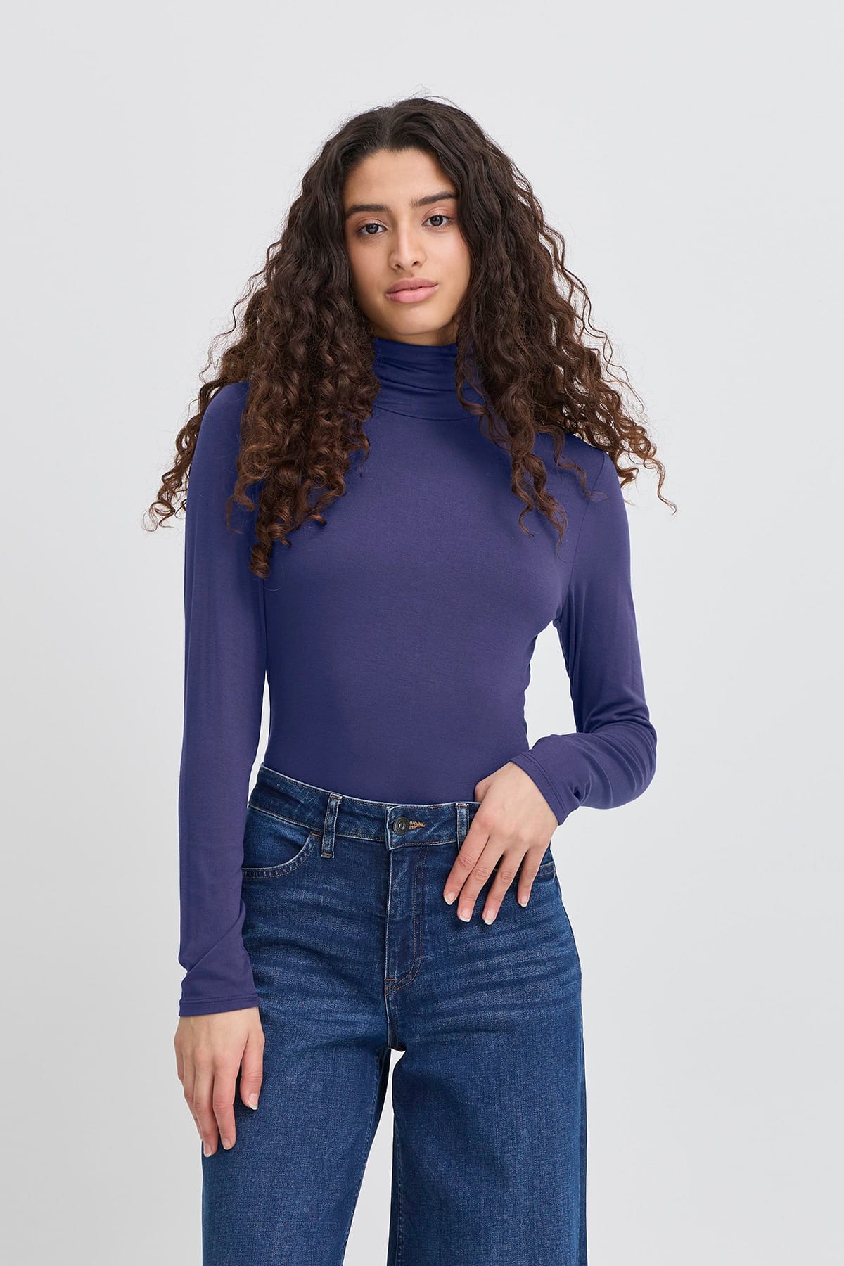 Rollkragen Longsleeve IHPHILUCA LS Patriot Blue Rollkragen Longsleeve ICHI 