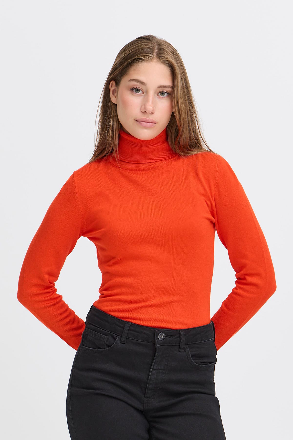 Rollkragenpullover IHMAFA RN Fiery Red Rollkragenpullover ICHI 