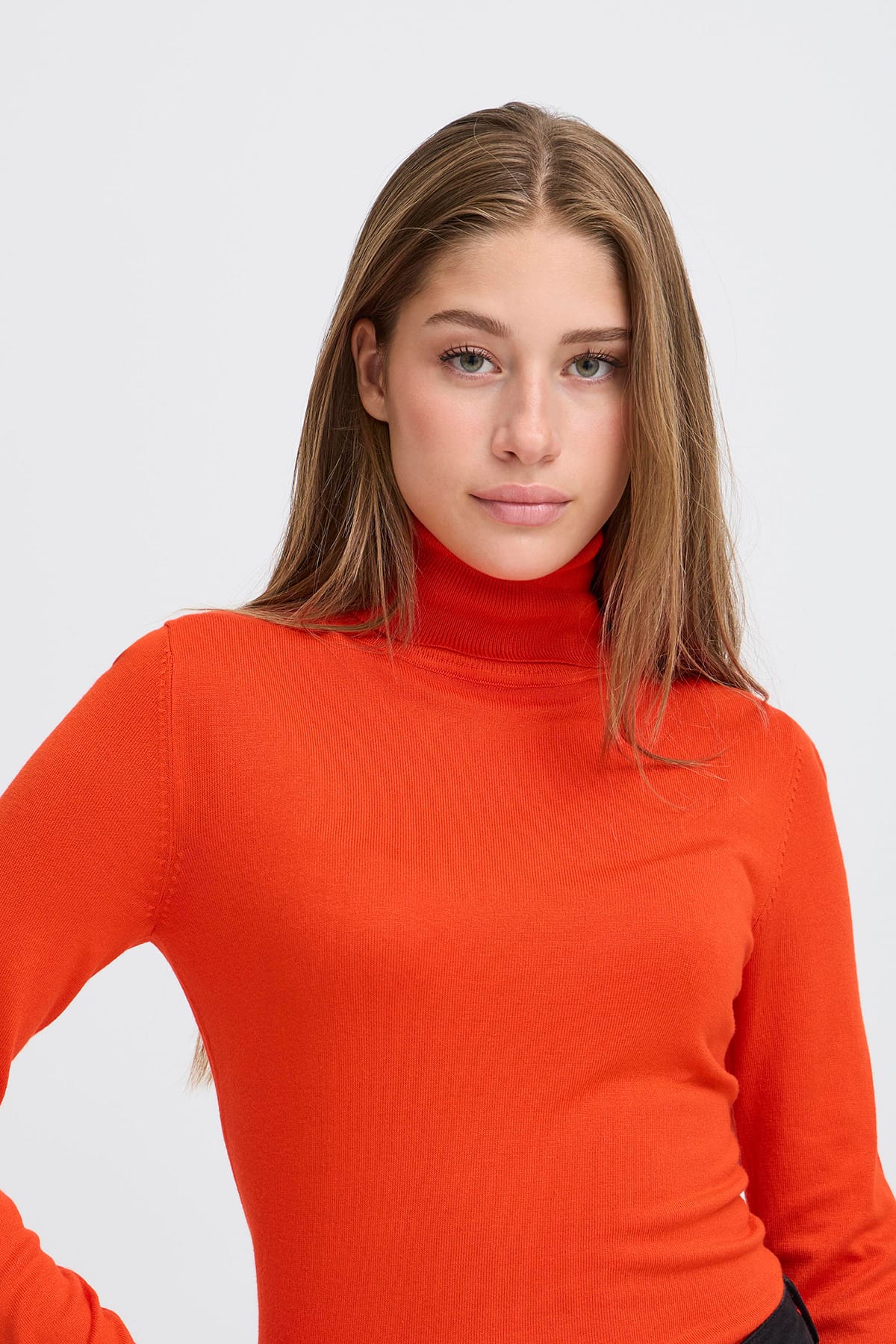 Rollkragenpullover IHMAFA RN Fiery Red Rollkragenpullover ICHI 