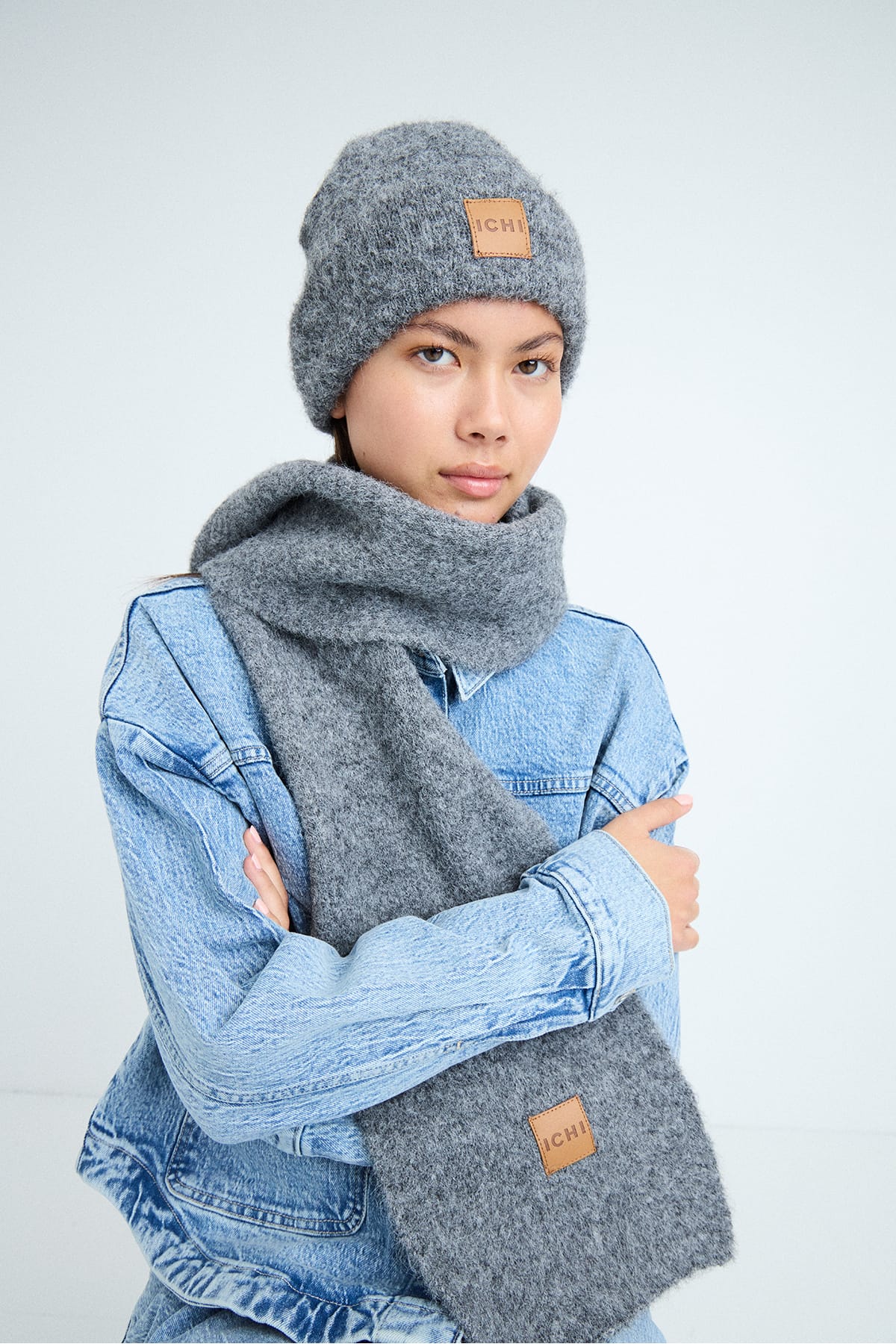 Schal IALIRA SC Dark grey melange Schal ICHI 