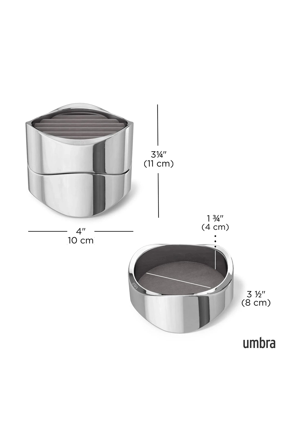 Schmuckbox WAVY JEWELRY ORGANIZER CHROME Schmuckbox Umbra 