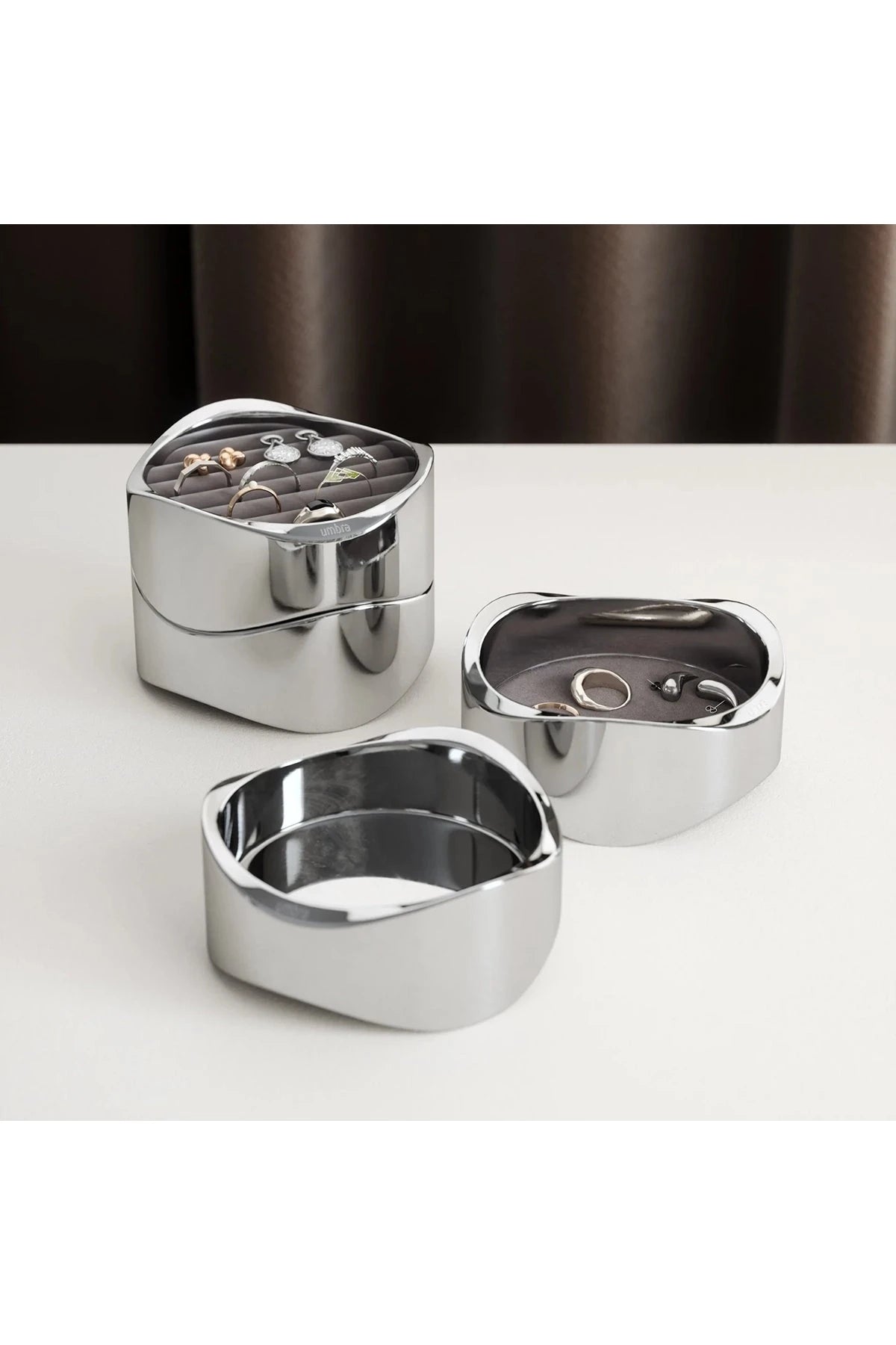 Schmuckbox WAVY JEWELRY ORGANIZER CHROME Schmuckbox Umbra 