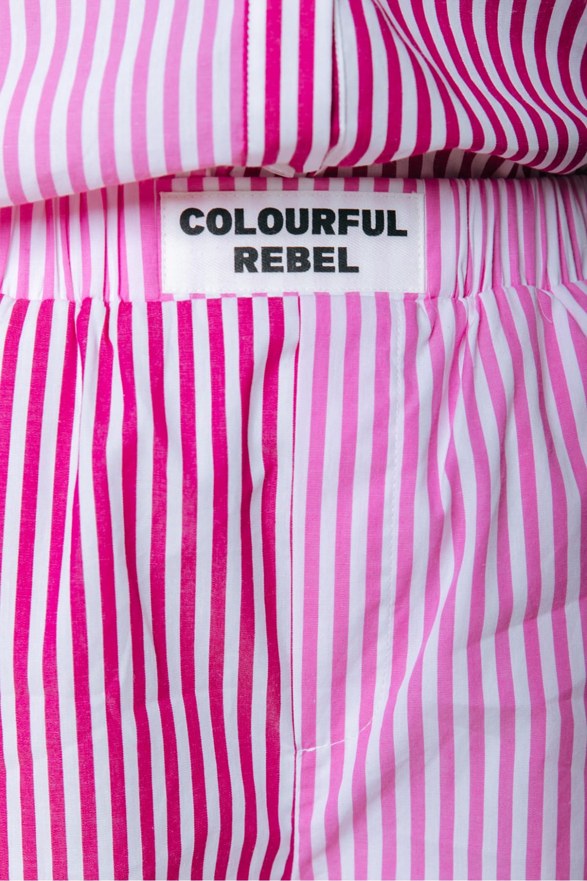 Shorts Lyn Contrast Stripe Light pink Shorts Colourful Rebel 