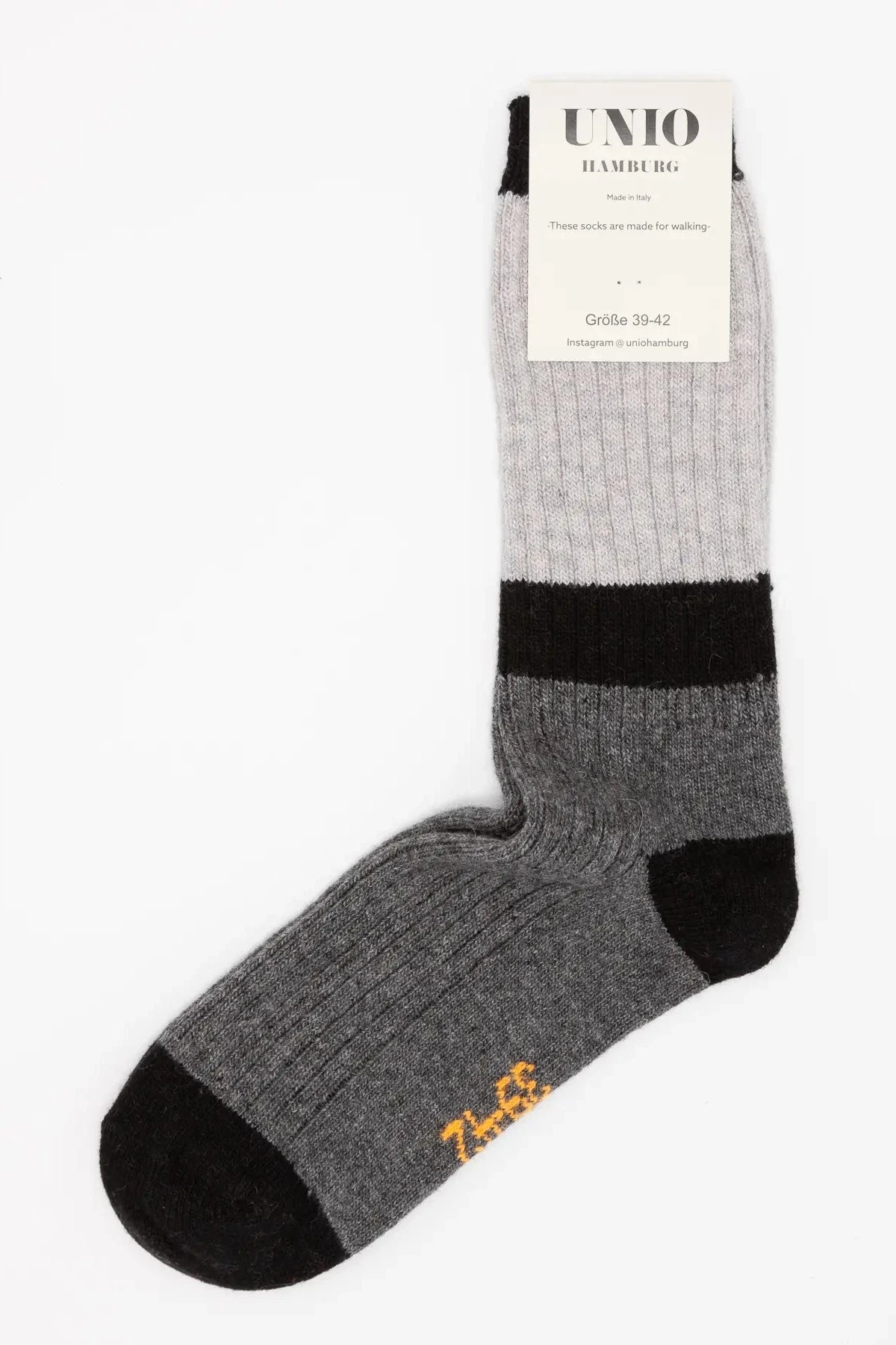 Socken CALM GLITZI black - grey Col.8 Socken UNIO Hamburg 