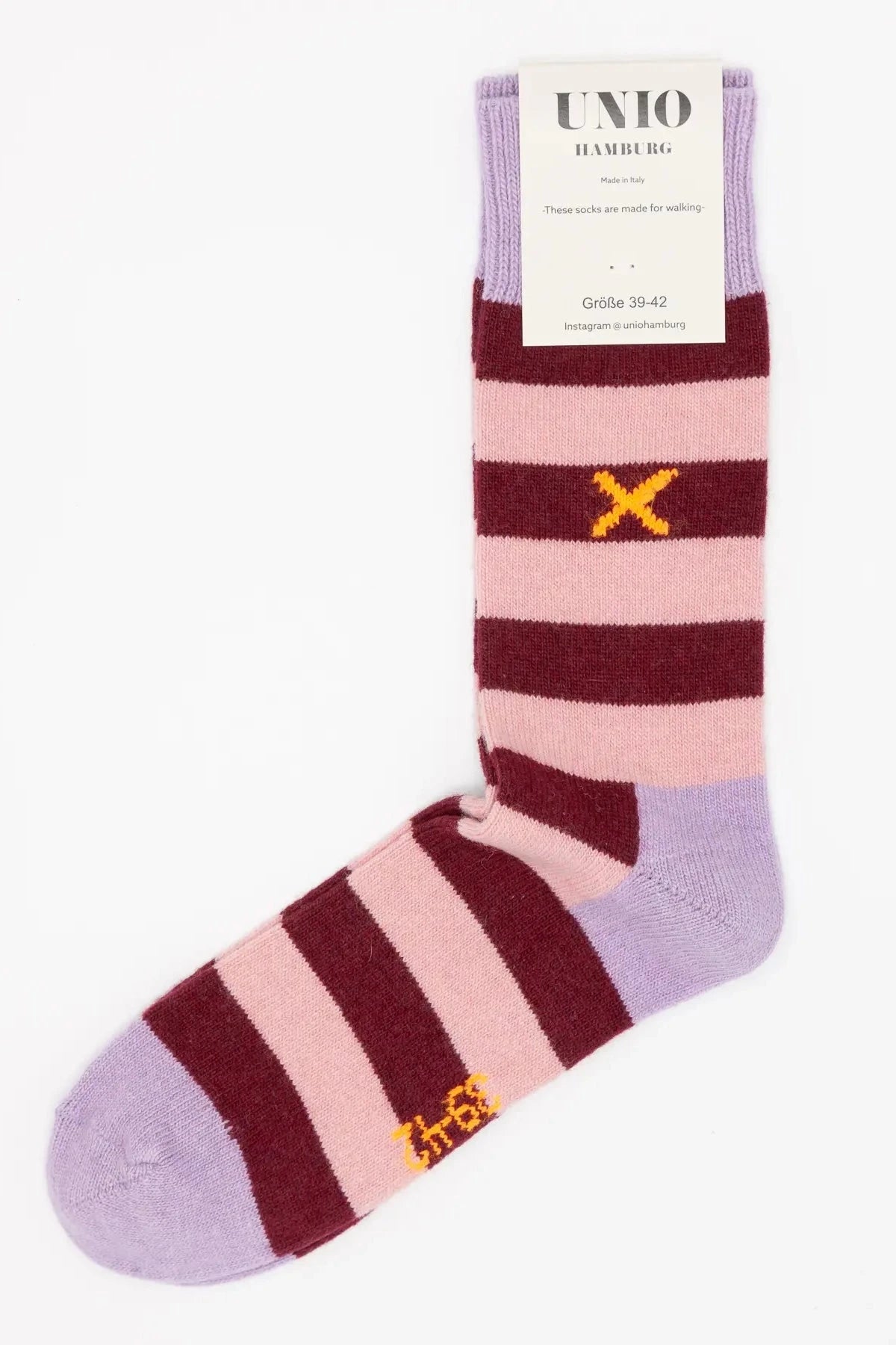 Socken COSY lavender - bordeaux - rose Col.18 Socken UNIO Hamburg 