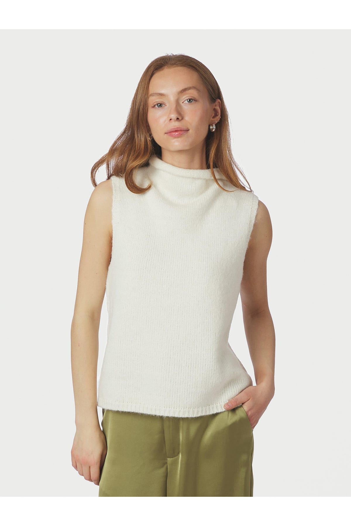 Strick Top Odelia Knit Top Off White Strick Top Neo Noir 