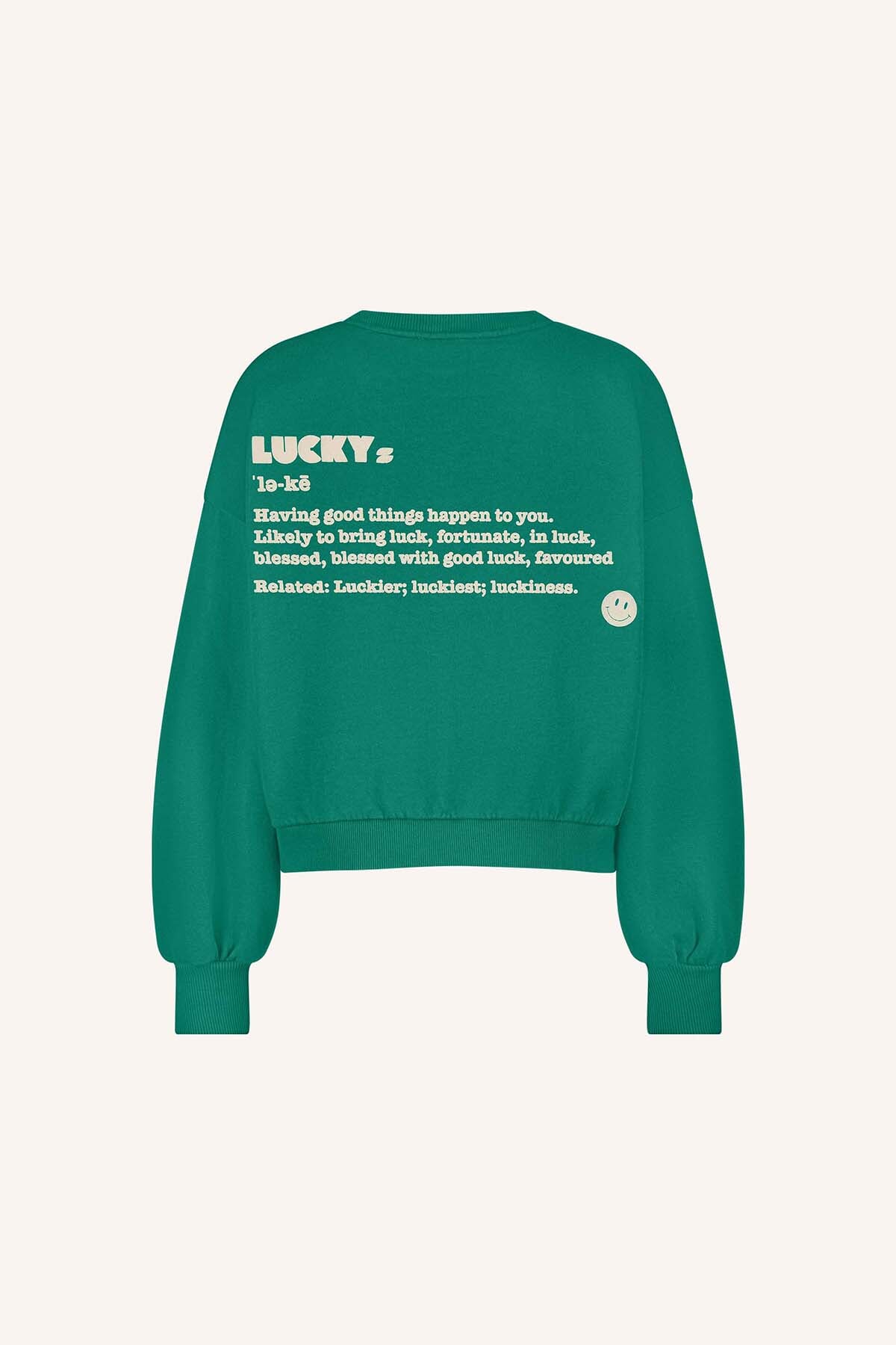 Sweatshirt bibi dictionary big sweater peacock green Sweatshirt By Bar 