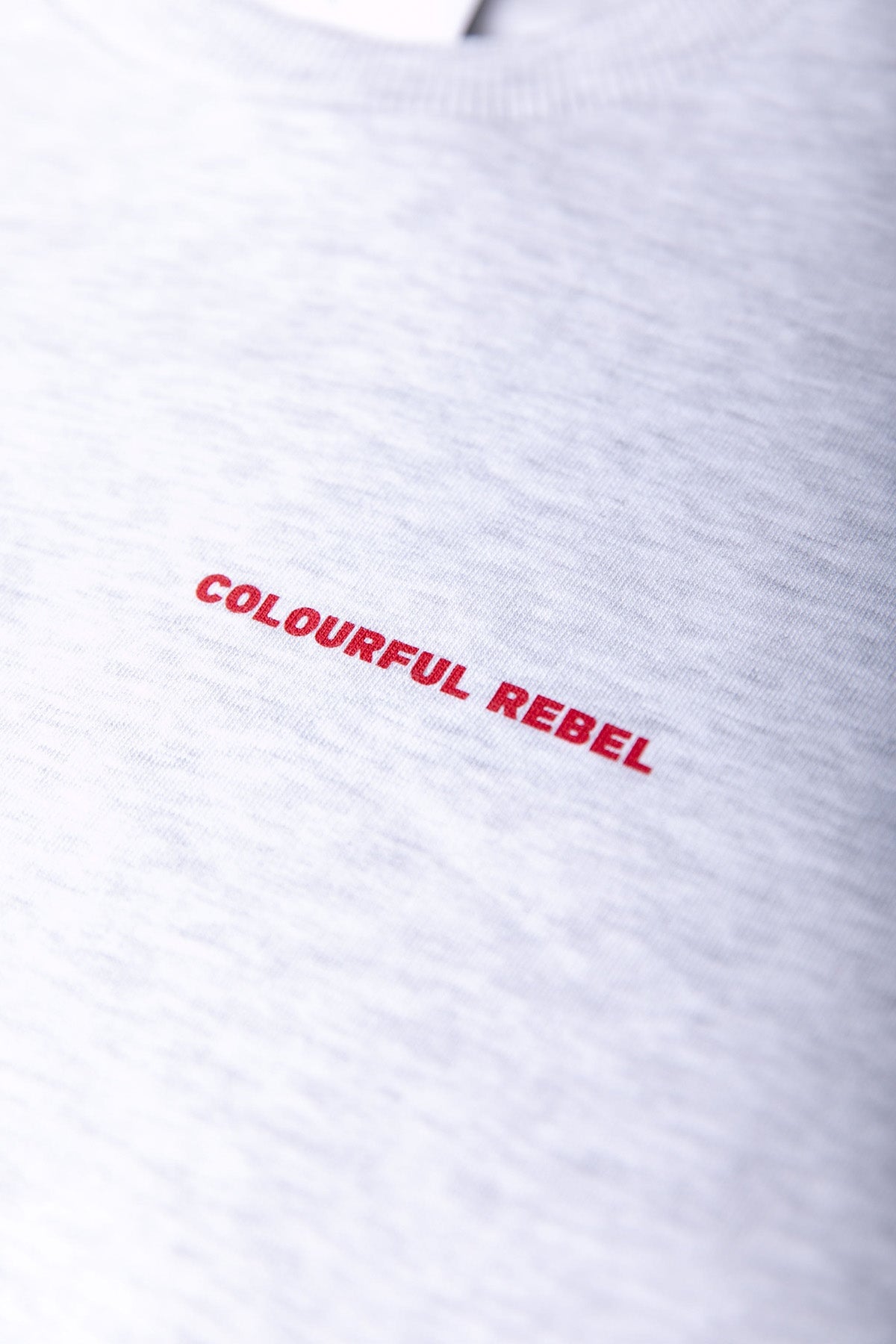 Sweatshirt Flower Square Dropped Shoulder Sweat Light grey melange Sweatshirt Colourful Rebel 