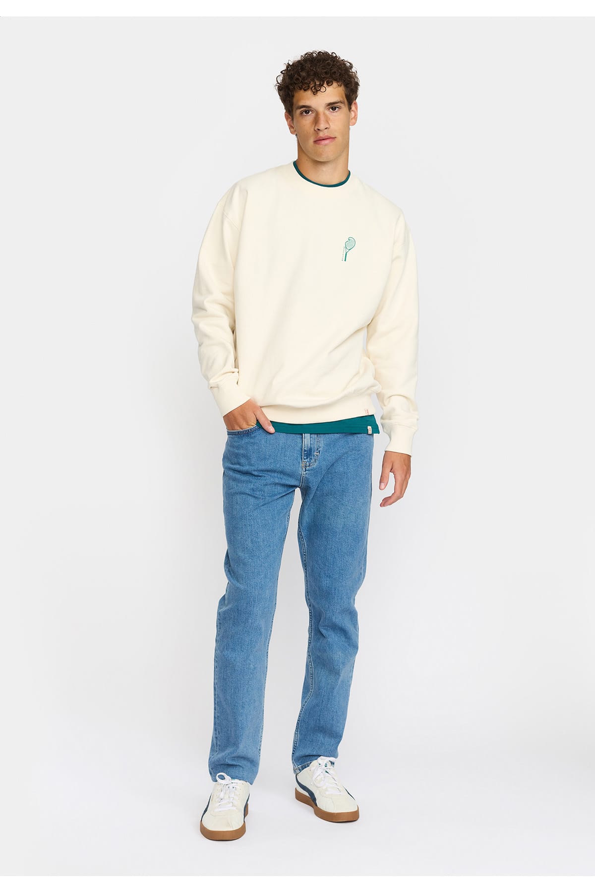 Sweatshirt Printed Crewneck Offwhite Sweatshirt RVLT Revolution 