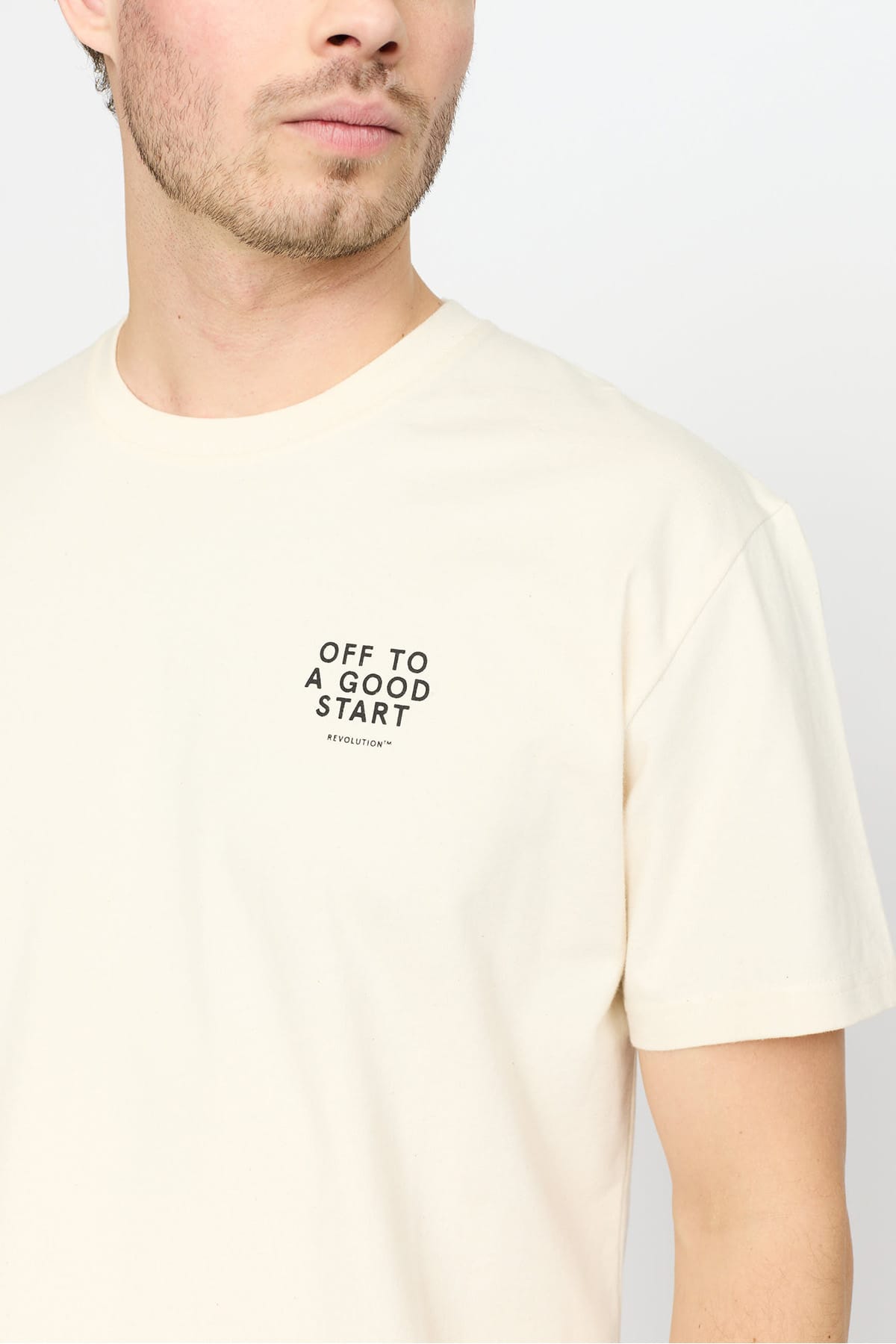 T-Shirt Application Offwhite T-Shirt RVLT Revolution 